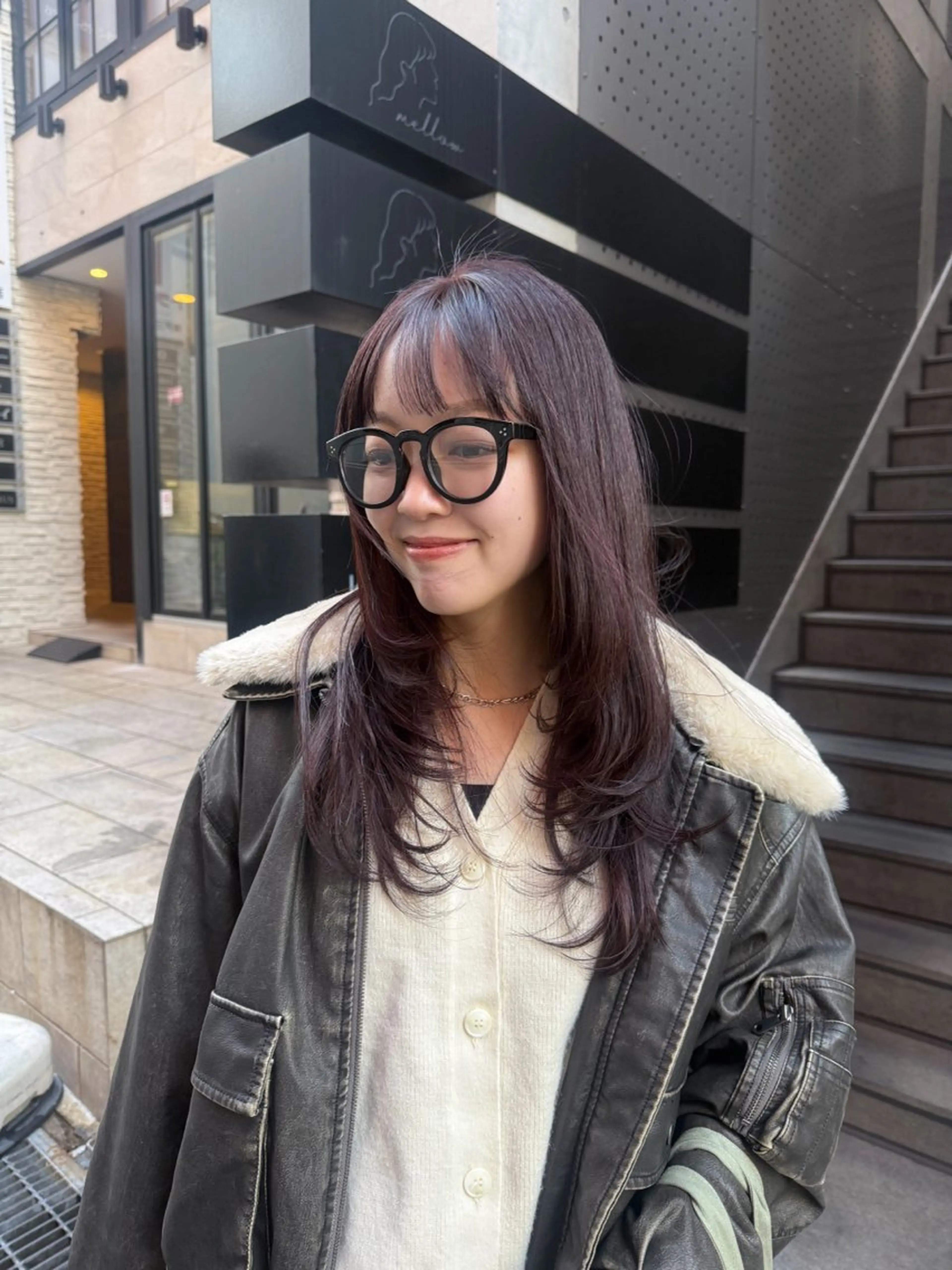 ロング レイヤーカット カット ヘアカラー トリートメント 幣 あや乃のヘアスタイル