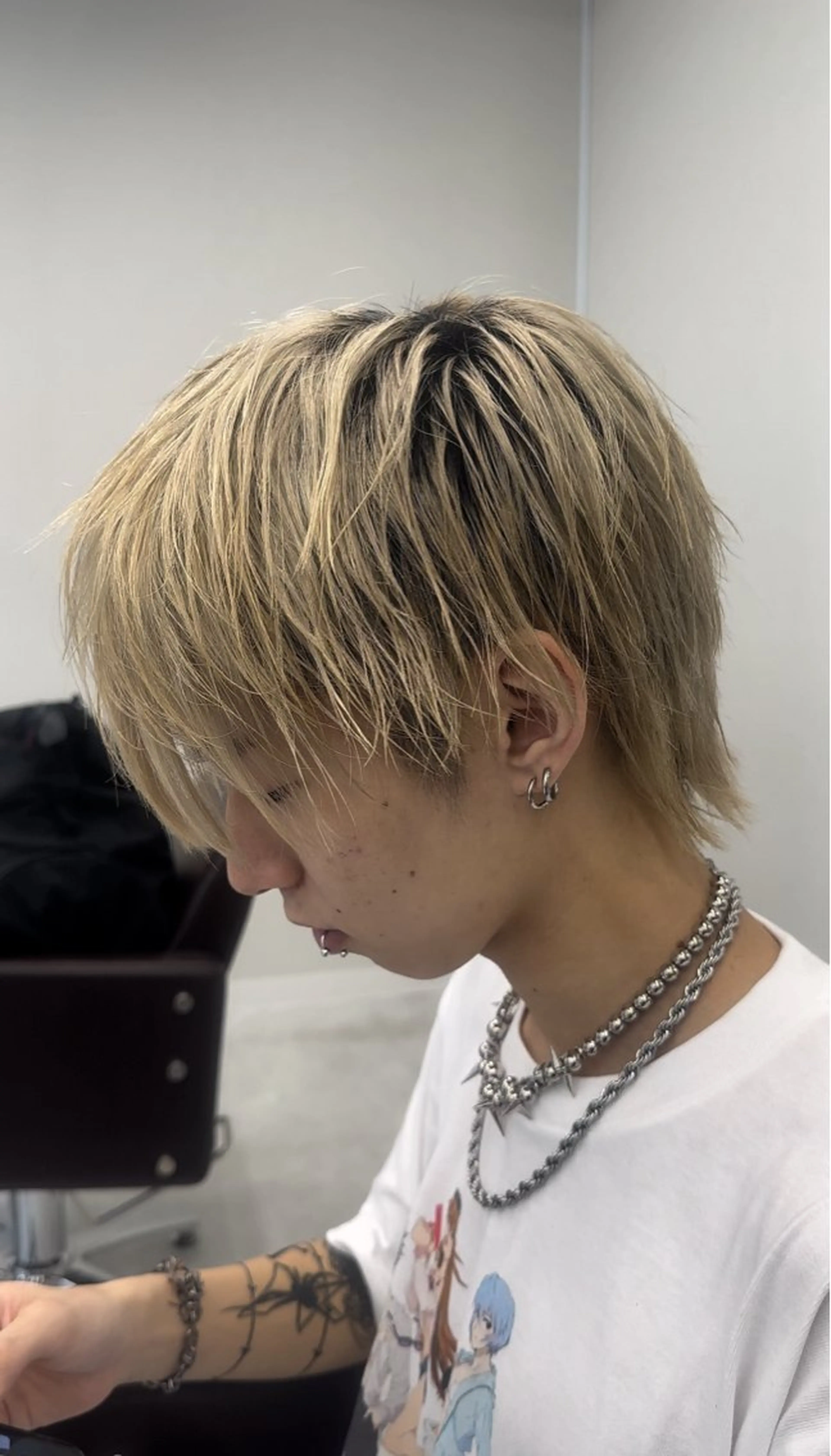 メンズ カット ニュアンス/フェザー /ウルフ/伶馬のヘアスタイル