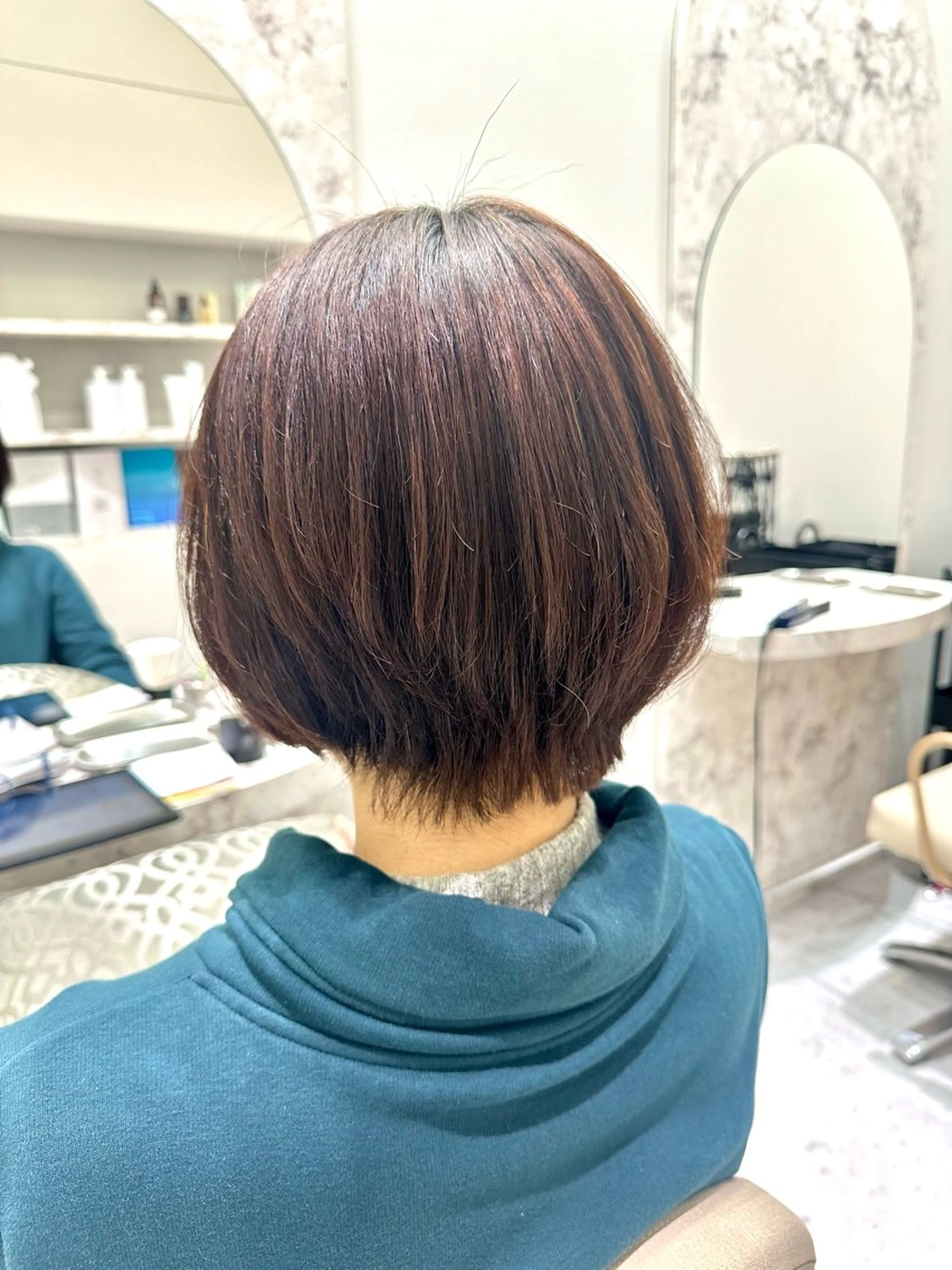 ショート カラー カット ヘアカラー トリートメント ヘッドスパ 韓国レイヤー✨ yasuko銀座のヘアスタイル
