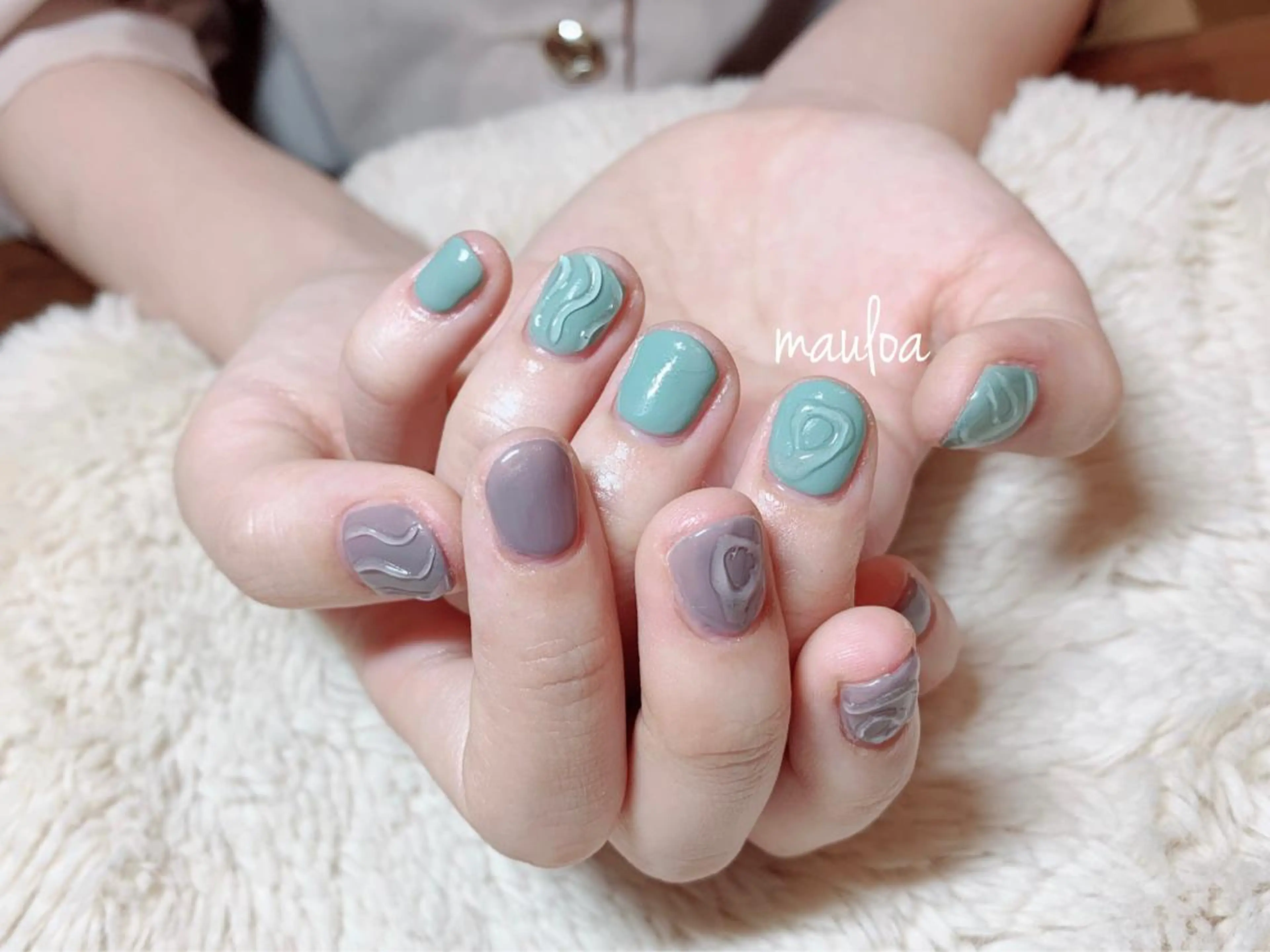 ネイル ニュアンスネイル パープル シンプルネイル pipi..所属・pipi ..のネイルデザイン