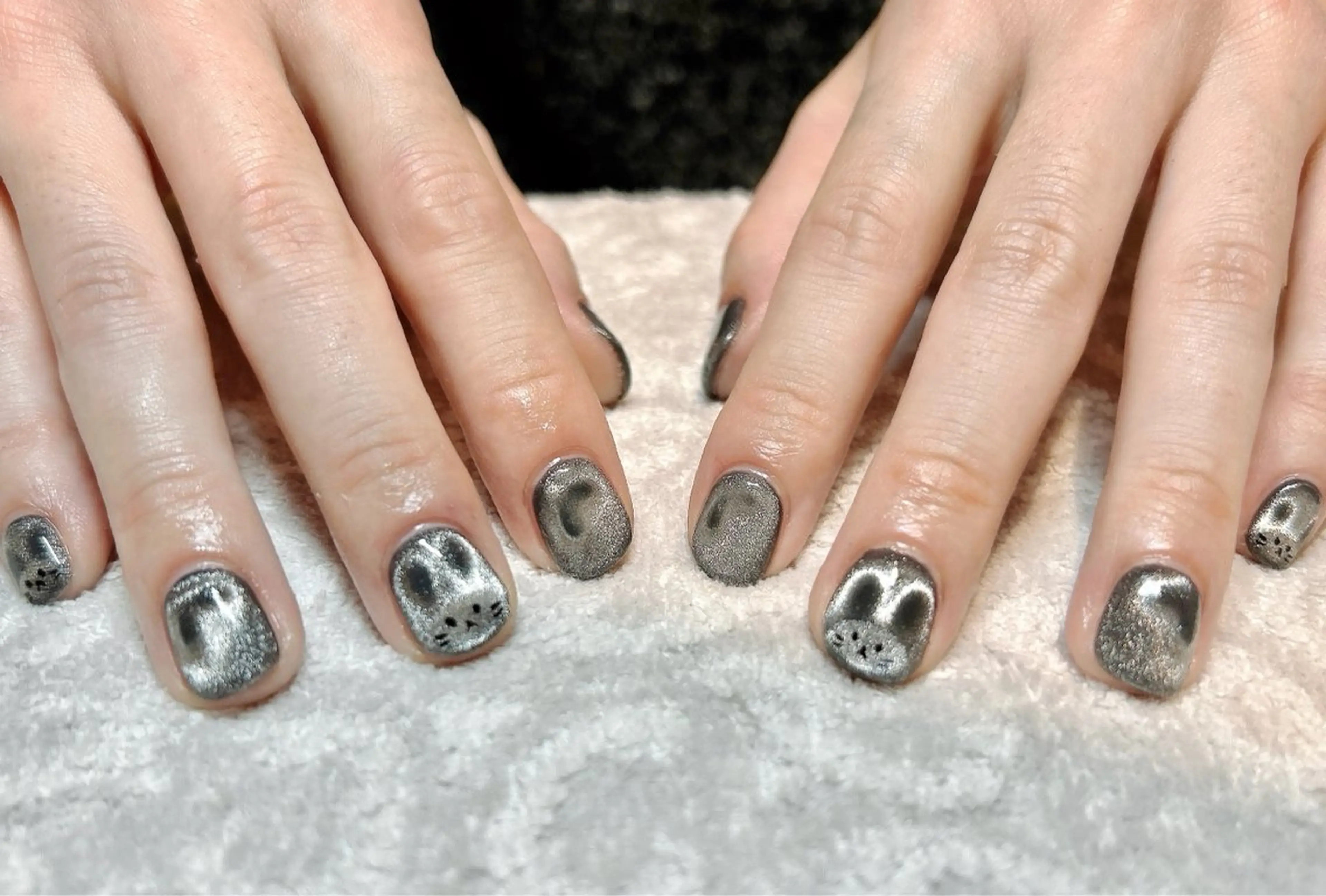 ネイル アニマル柄 マグネットネイル ハンドネイル takamin._.nail所属・オーダーメイド専門 takamiのネイルデザイン