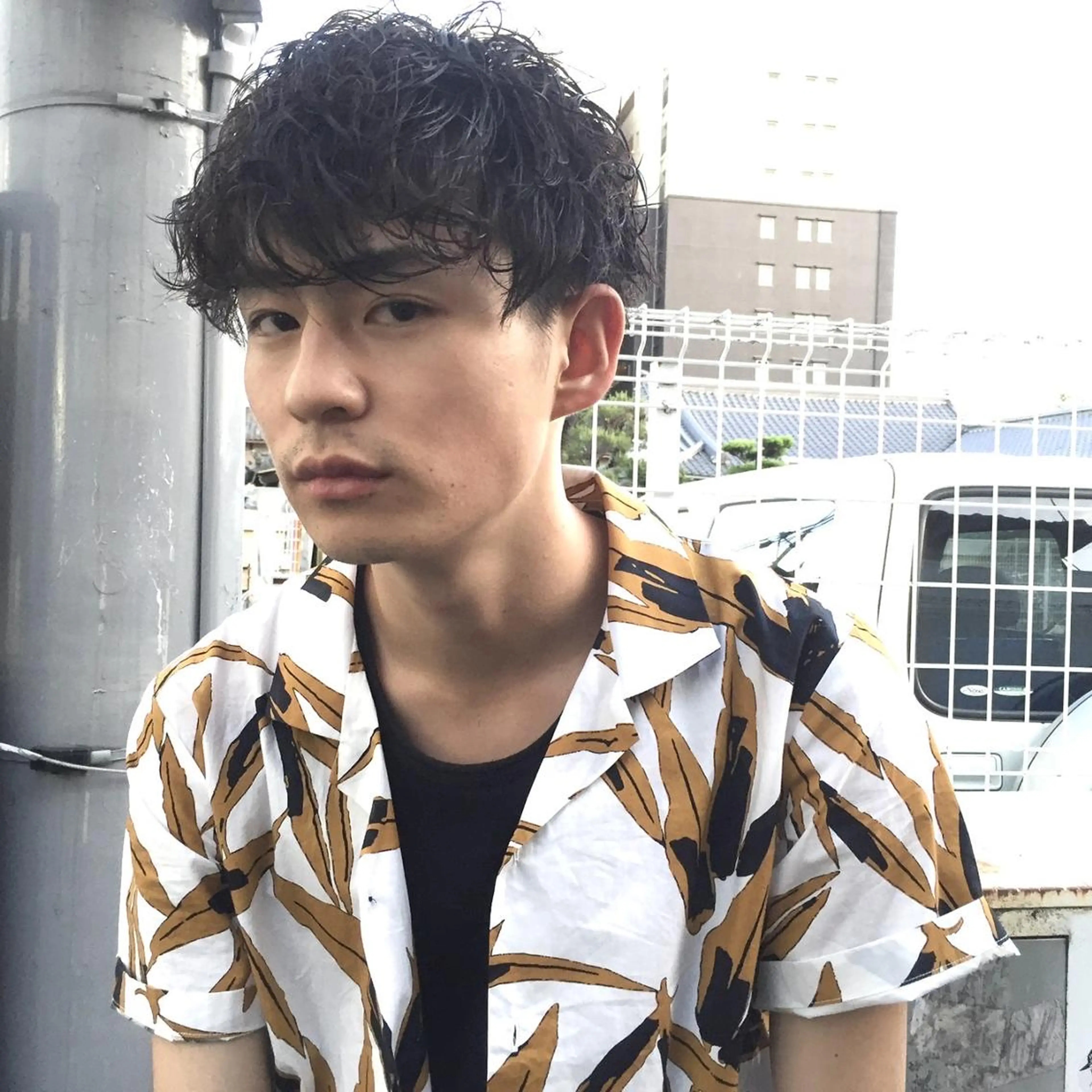 💫ソフトツイストパーマ＋メンズカット✂️茶屋町駅近の写真