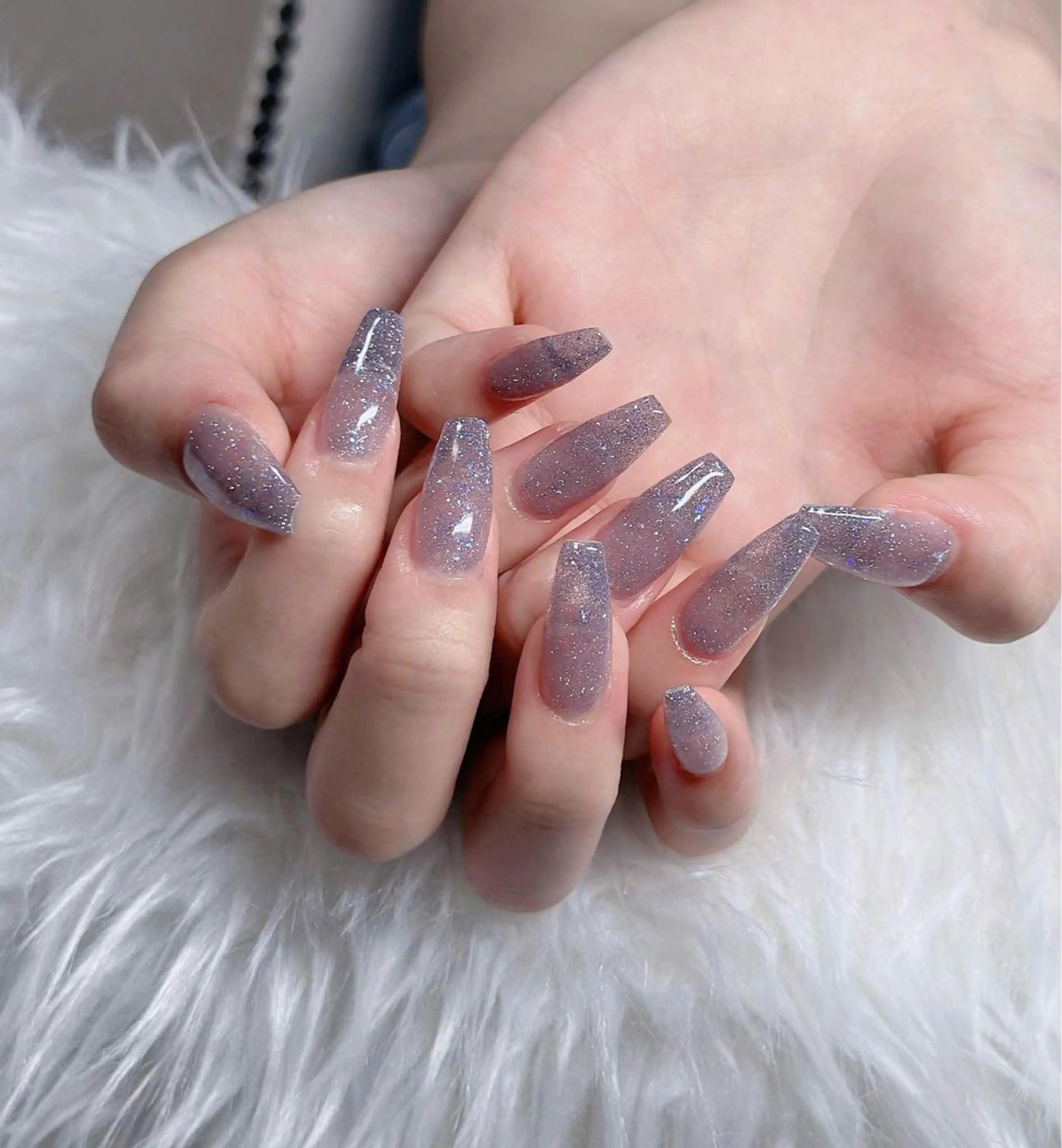 ネイル オーロラネイル フレンチネイル ジェルネイル ハロウィン キラキラネイル ハンドネイル H.baby Nail Salonのネイルデザイン