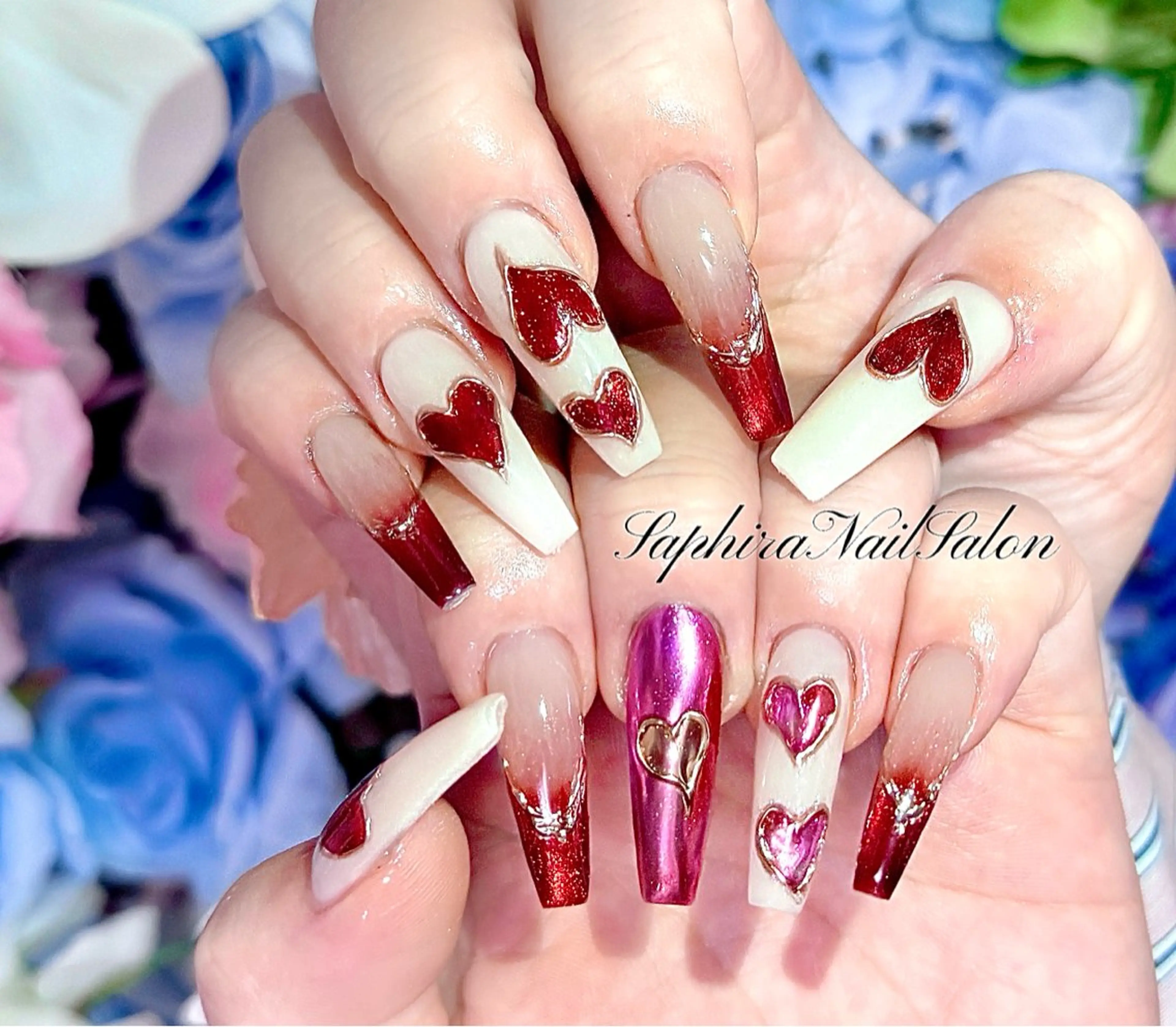 カラー ハンドネイル Saphiraネイル サロン錦糸町のネイルデザイン