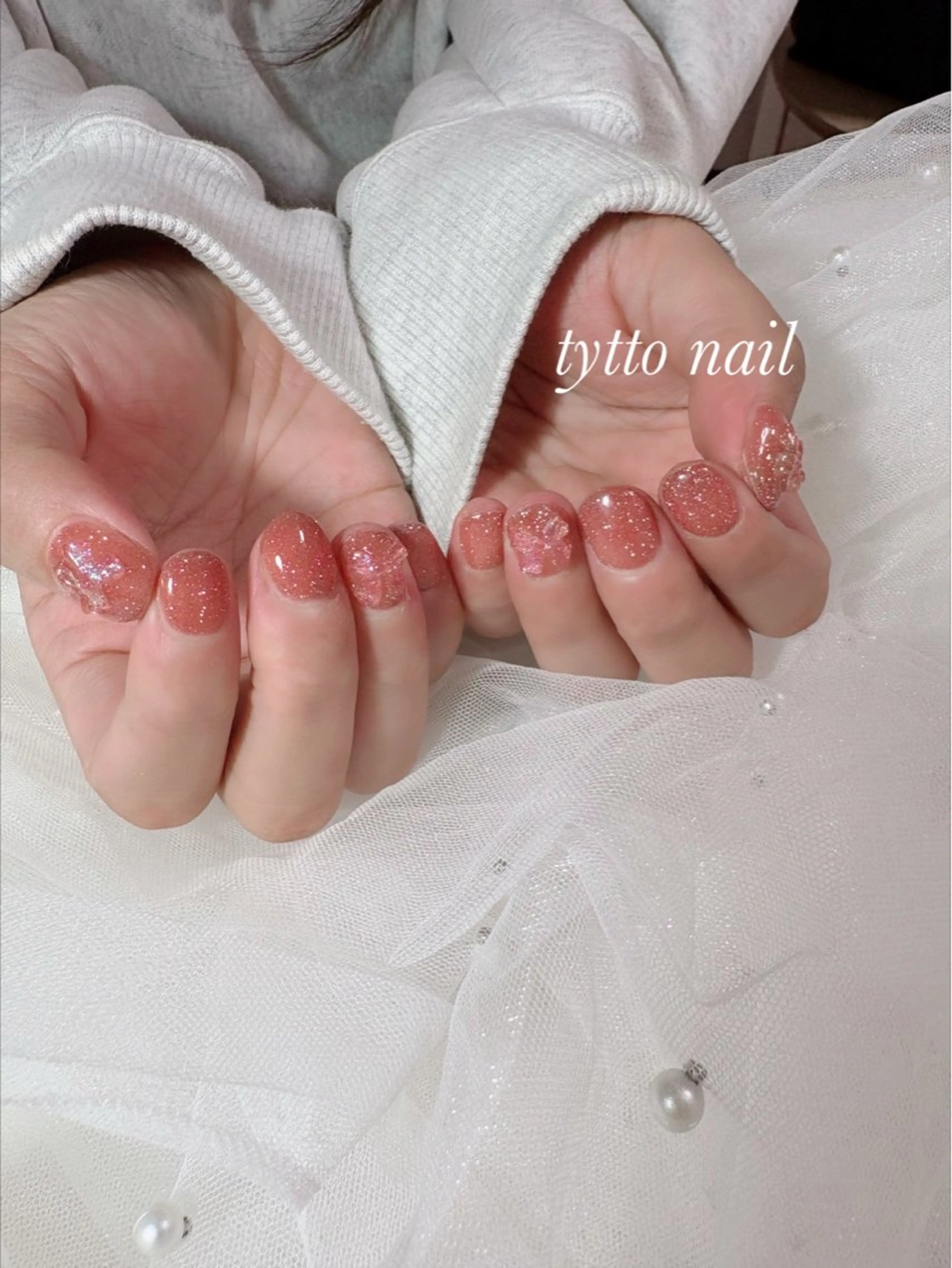 ネイル フラッシュネイル グラデーション キラキラネイル オフィスネイル ワンカラーネイル tytto nail ❤︎‪‪eri‪‪のネイルデザイン
