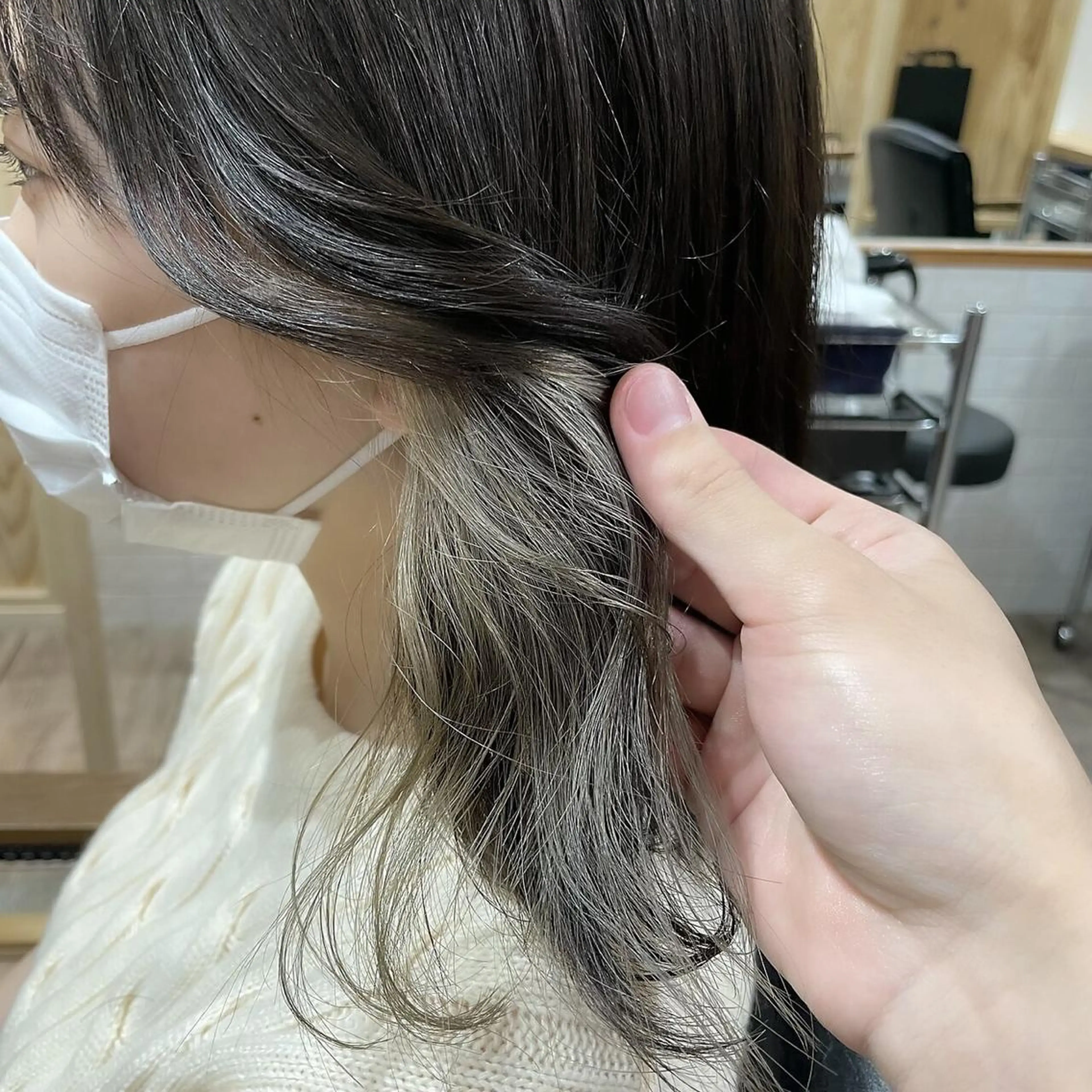 ミディアム ヘアカラー トリートメント FERIA梅田🖤 透明感カラー🎀のヘアスタイル