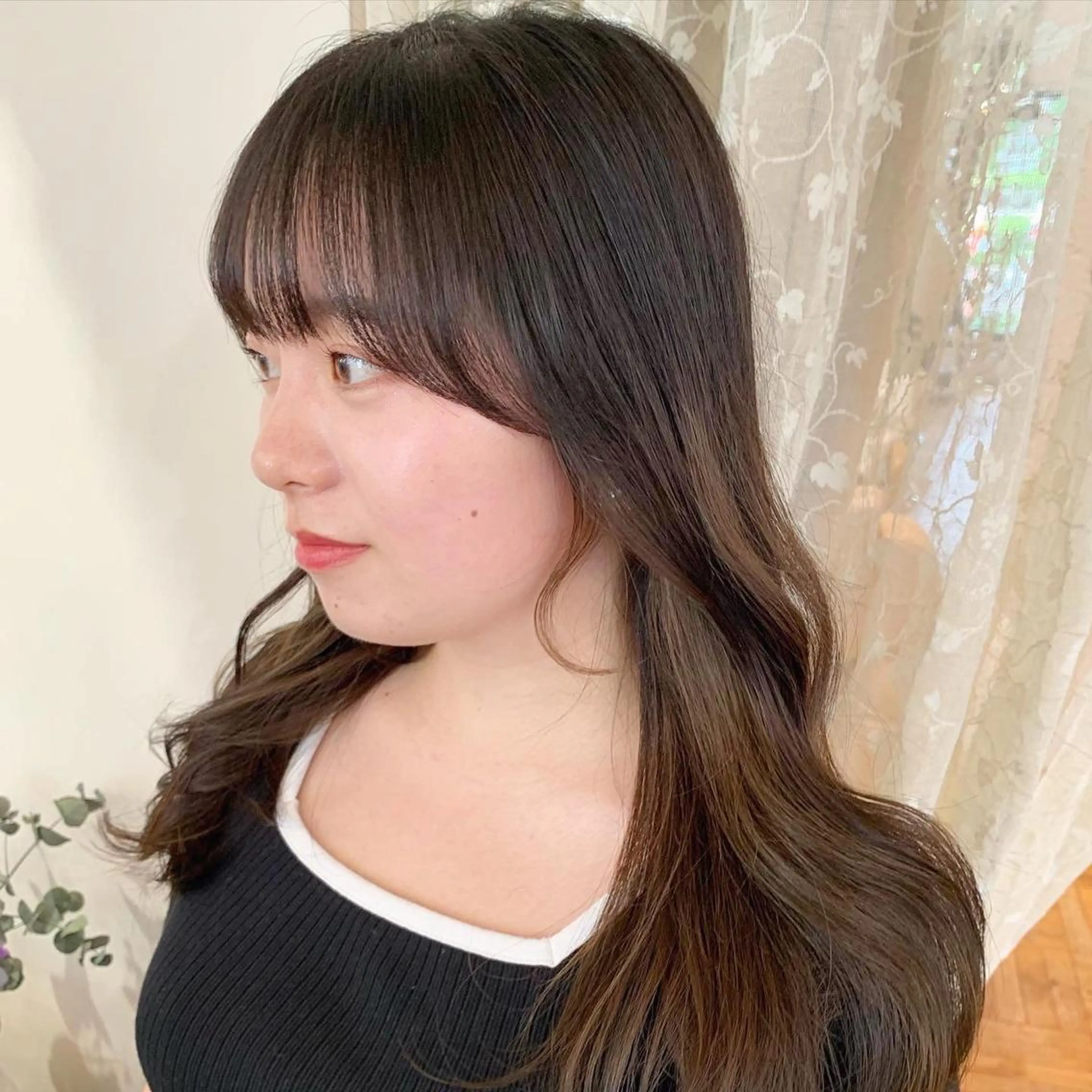 セミロング サイドバング カット ヘアカラー トリートメント of hair所属・丸みショート 廣瀬隆志のヘアスタイル