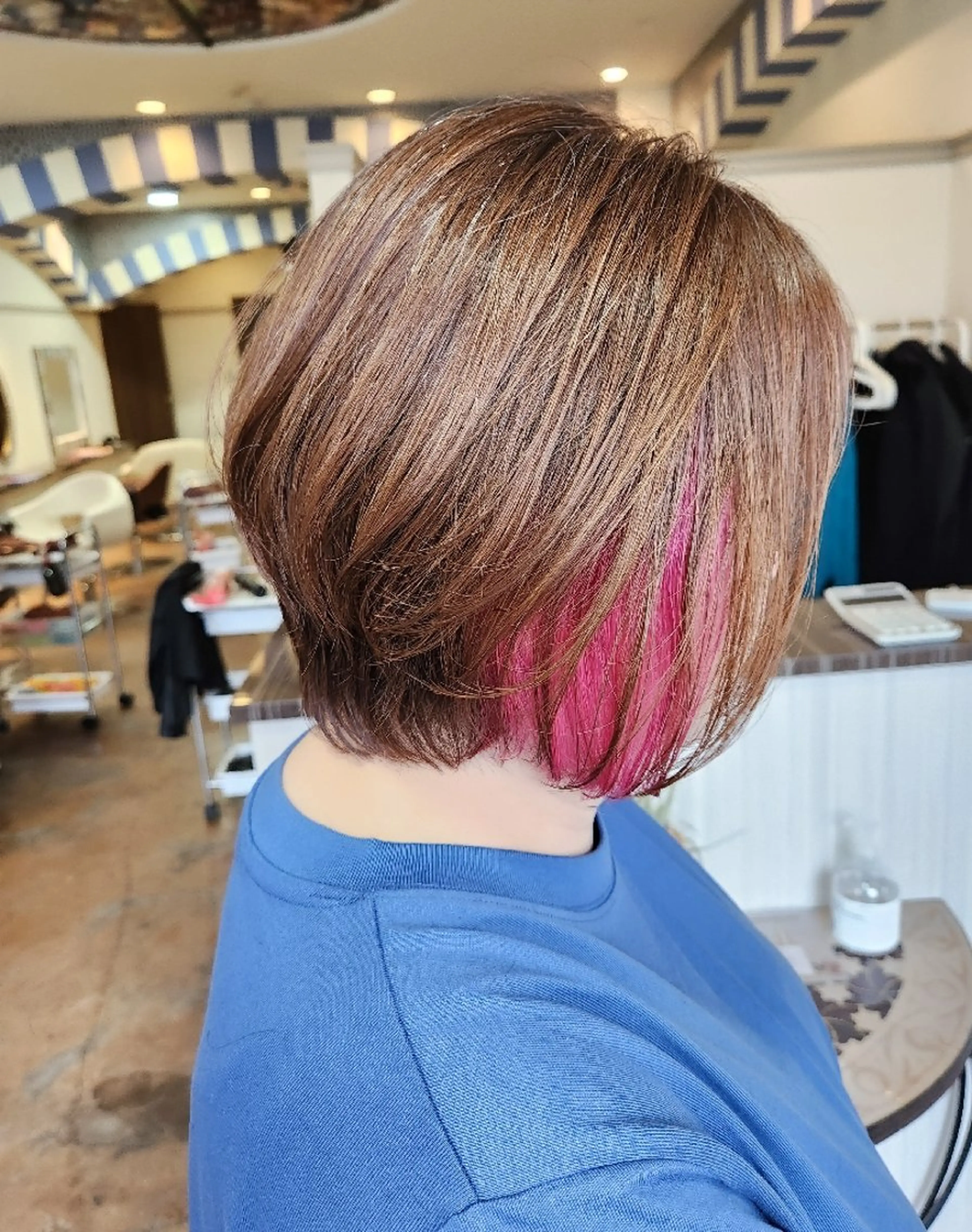 ショート カラー ブリーチ、デザイン  カラー福士直矢のヘアスタイル