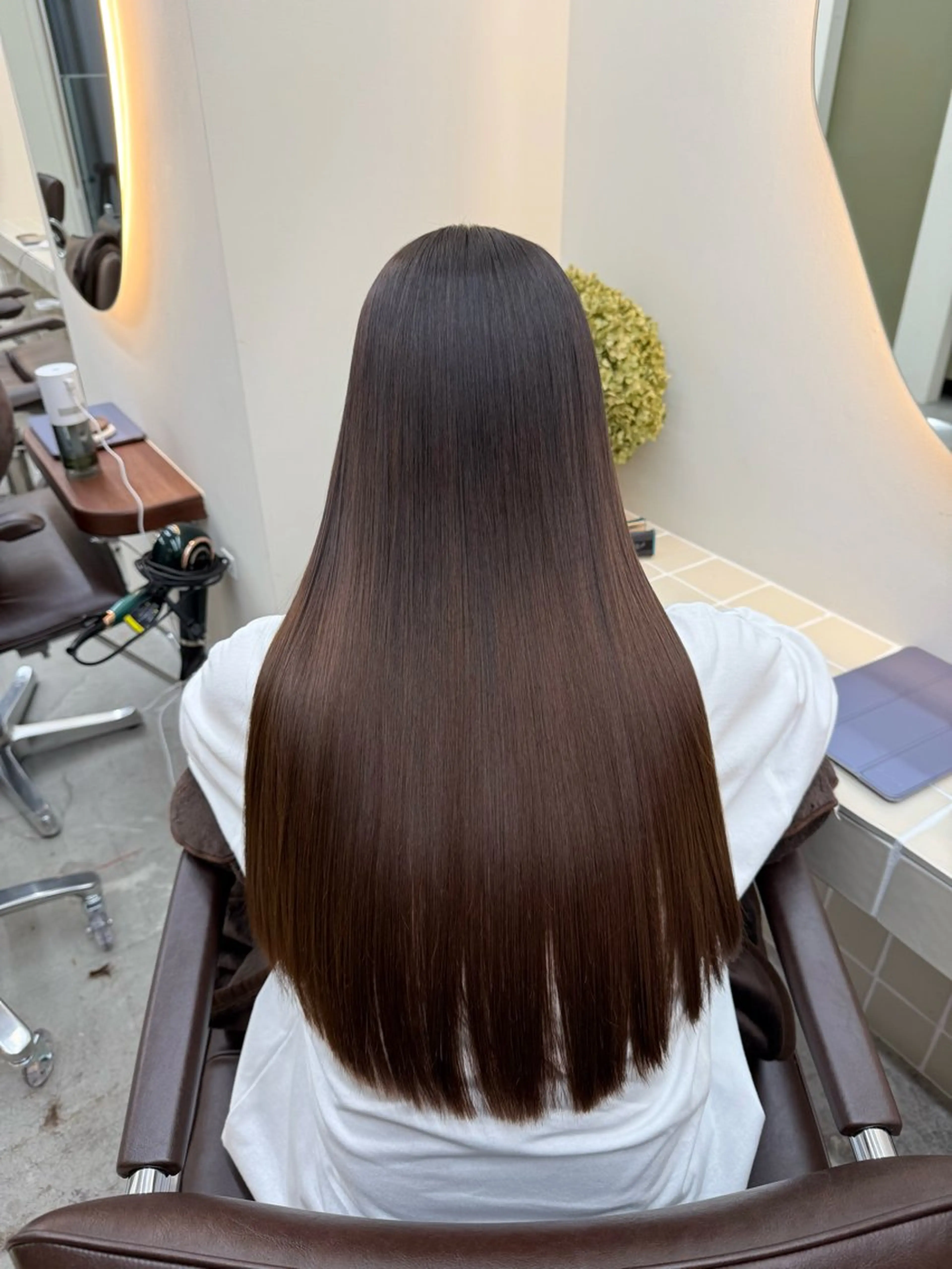 ロング パーマ 縮毛矯正 縮毛矯正 トリートメント ヘッドスパ ✨髪質改善矯正× ブリーチ✨YU-KIのヘアスタイル