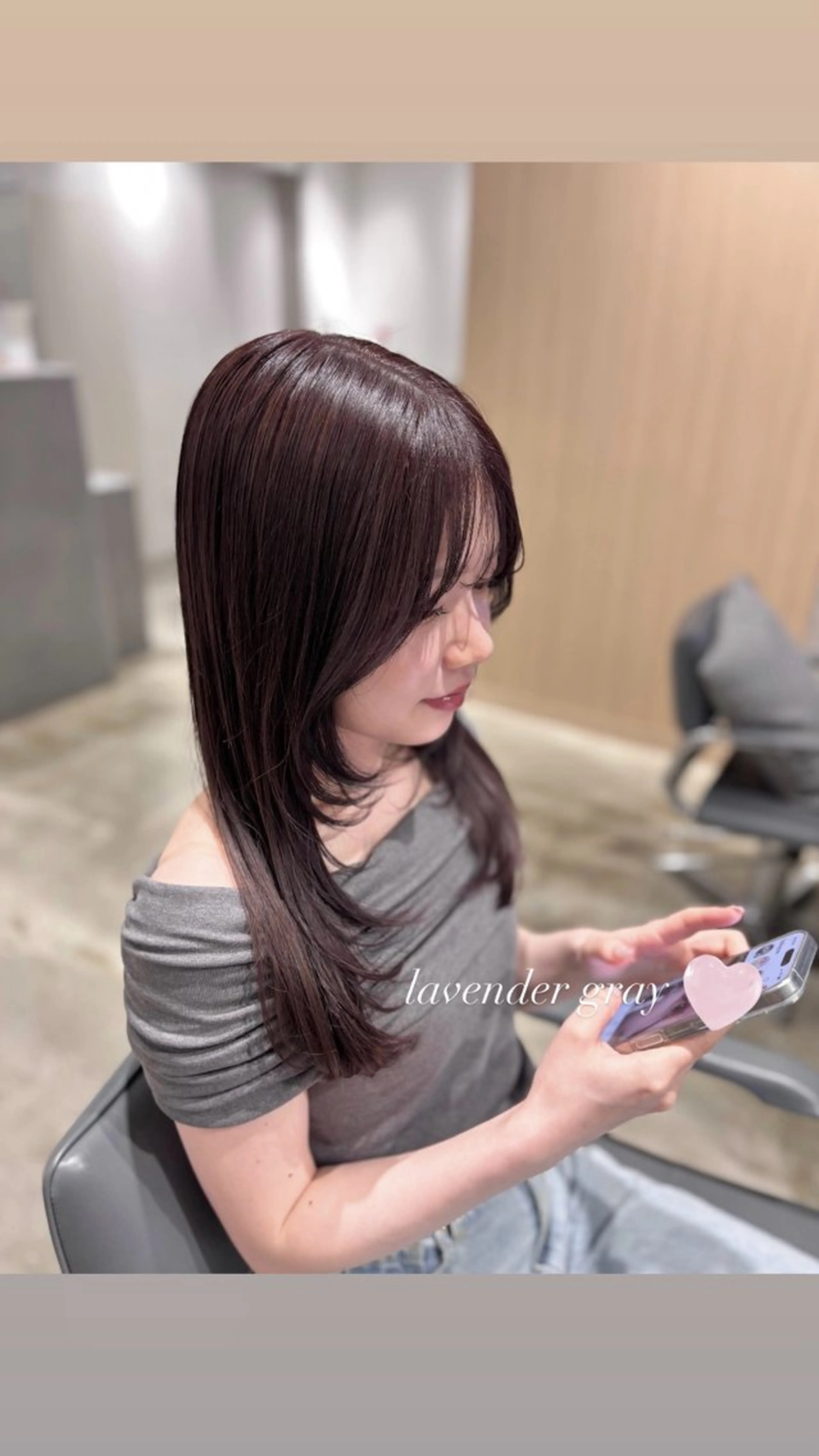 カラー 透明感カラー ラベンダーカラー ラベンダーグレー Euphoria銀座店所属・縮毛矯正/Wカラー 🎀𝐒𝐀𝐊𝐈のヘアスタイル