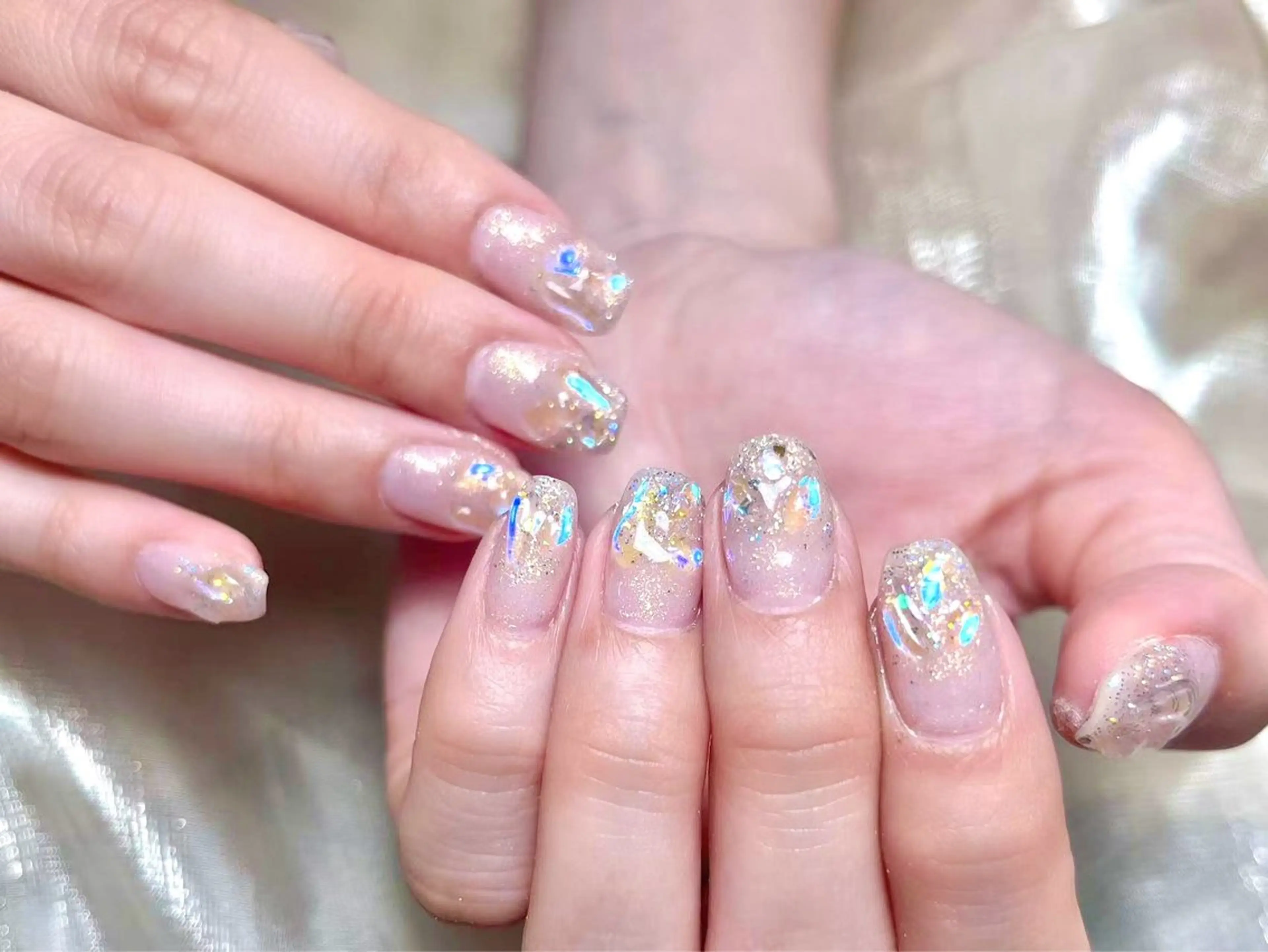 ネイル 氷ネイル・うるうるネイル ハンドネイル ハンドケア L. Nailのネイルデザイン