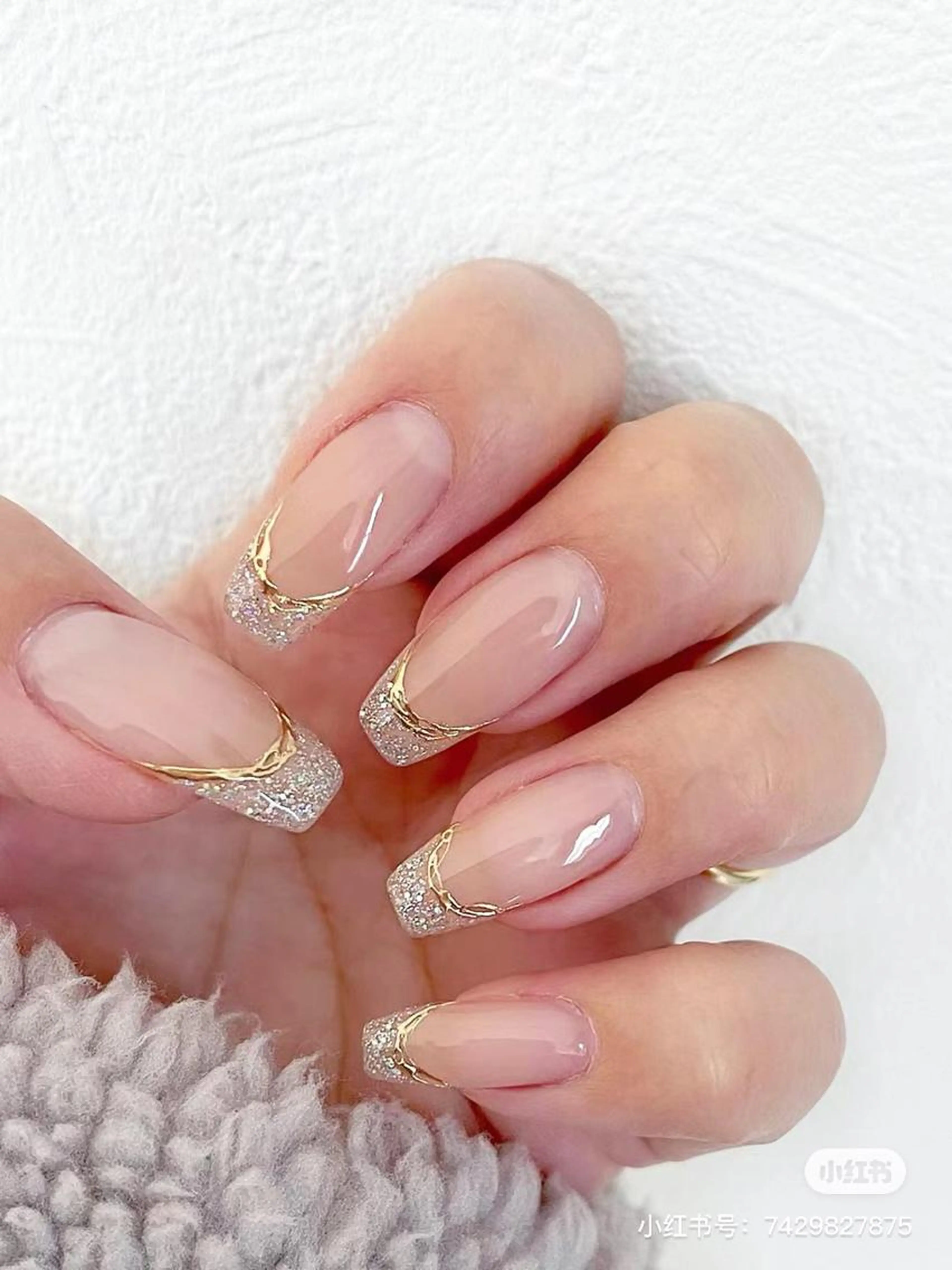 ラメフレンチ&ミラネイルの写真