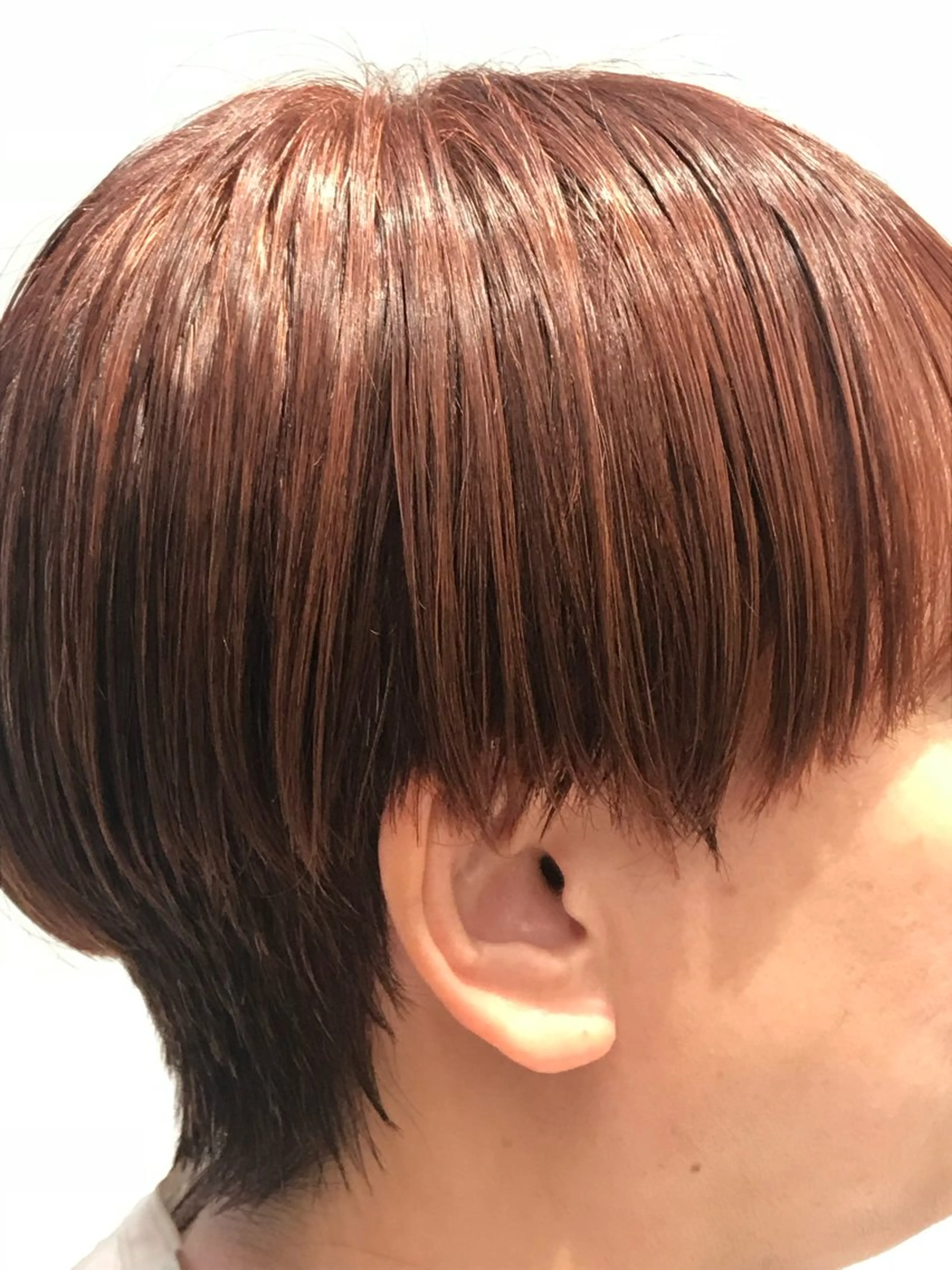 カラー ブリーチ ブリーチなしカラー オレンジ ヘアカラー hina KEEDAのヘアスタイル