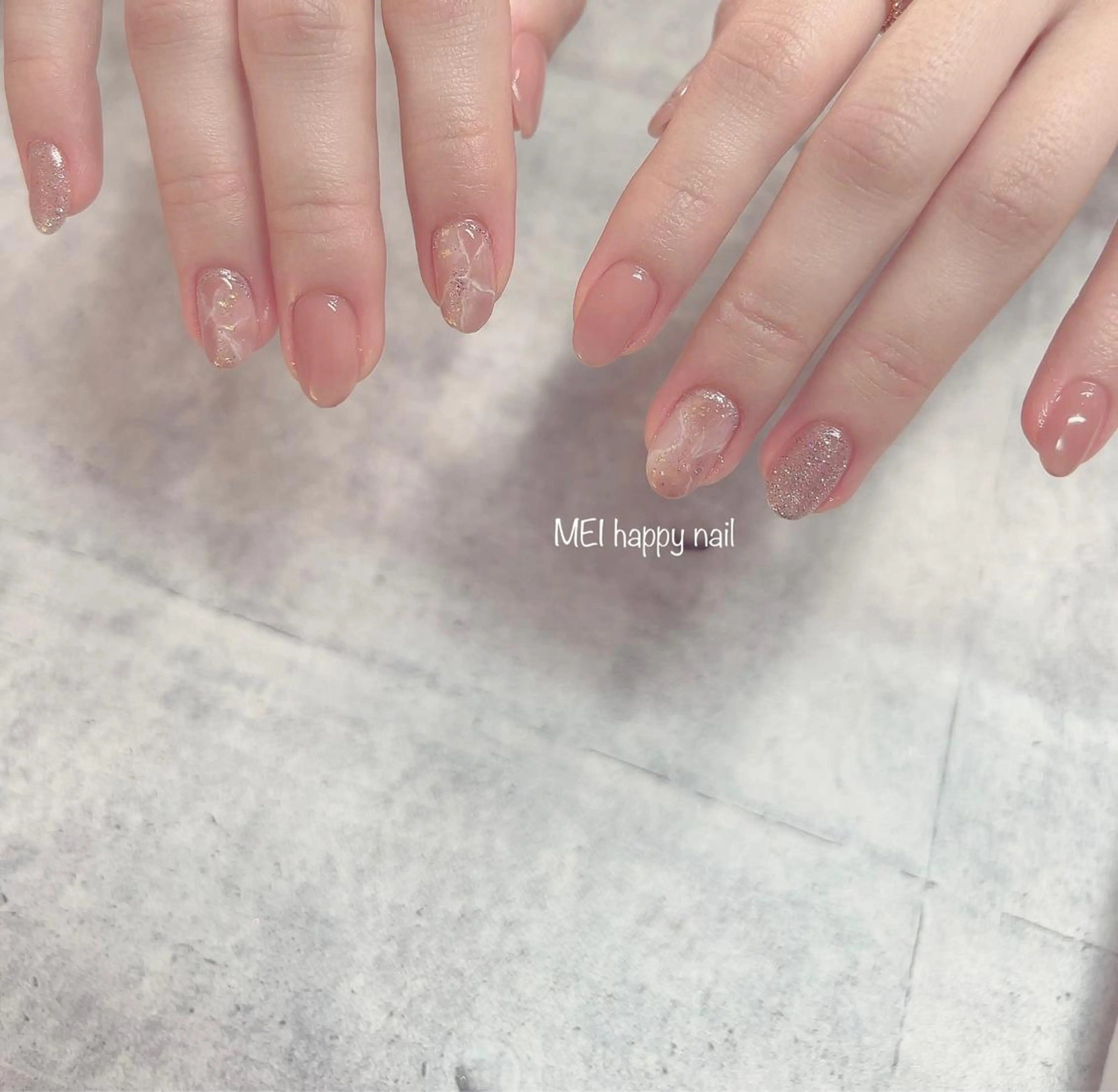 ネイル 北浦和 自爪育成ケアのネイルデザイン