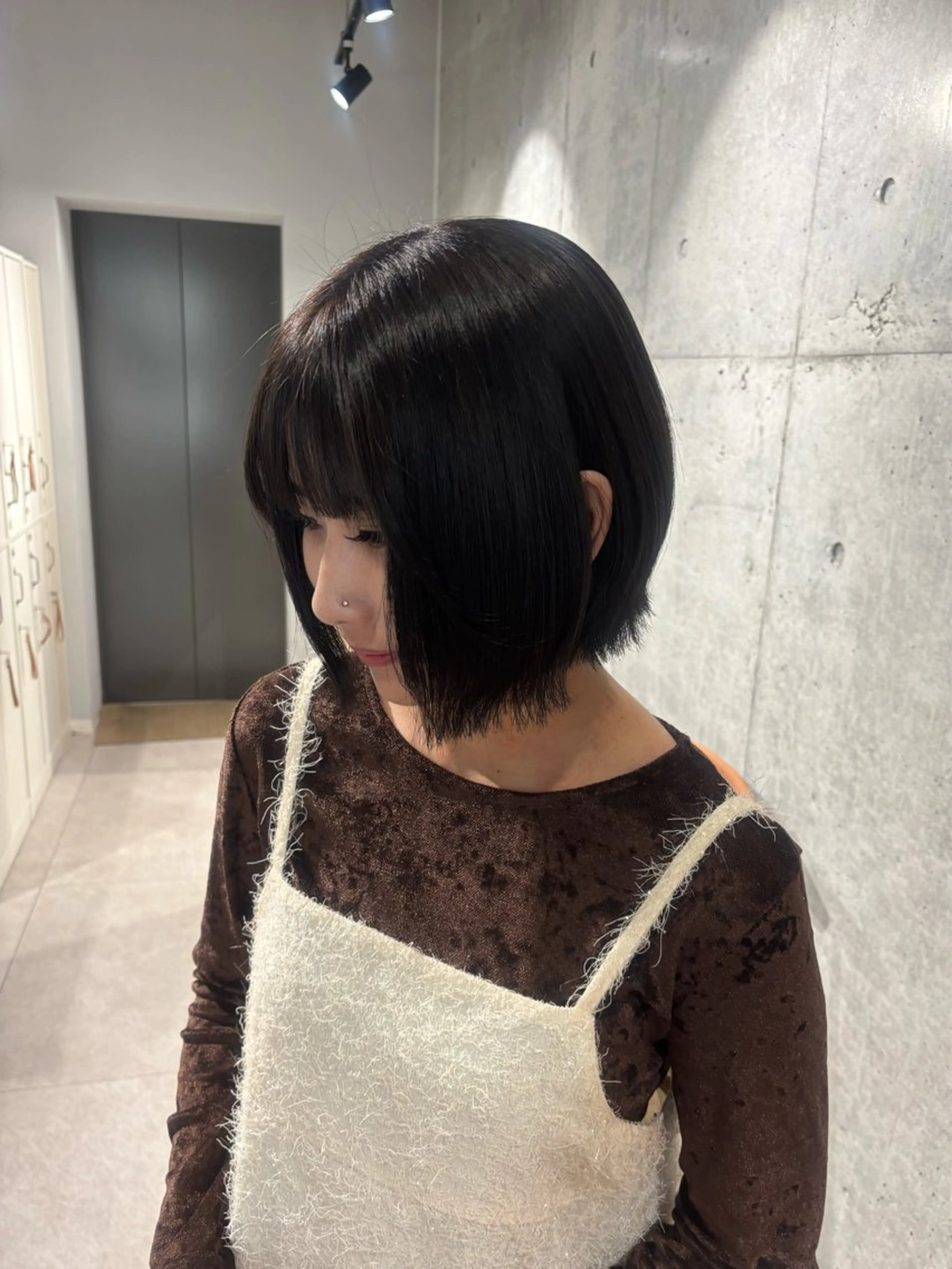 ショート カット ヘアカラー トリートメント りお/艶カラ ー/レイヤーカットのヘアスタイル