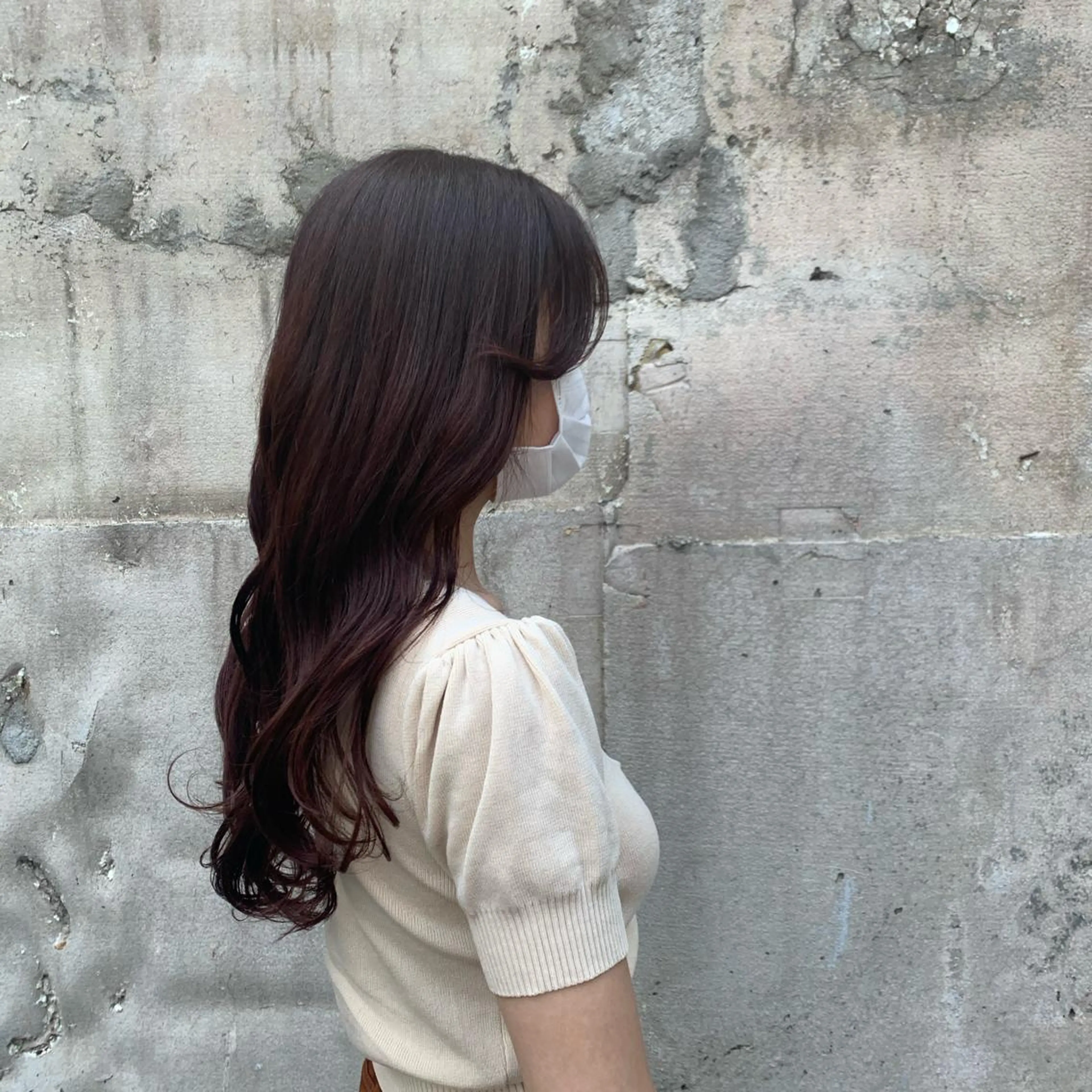 ロング カラー カシス イルミナカラー 現地韓国ヘア🇰🇷 Chisaki치사키のヘアスタイル