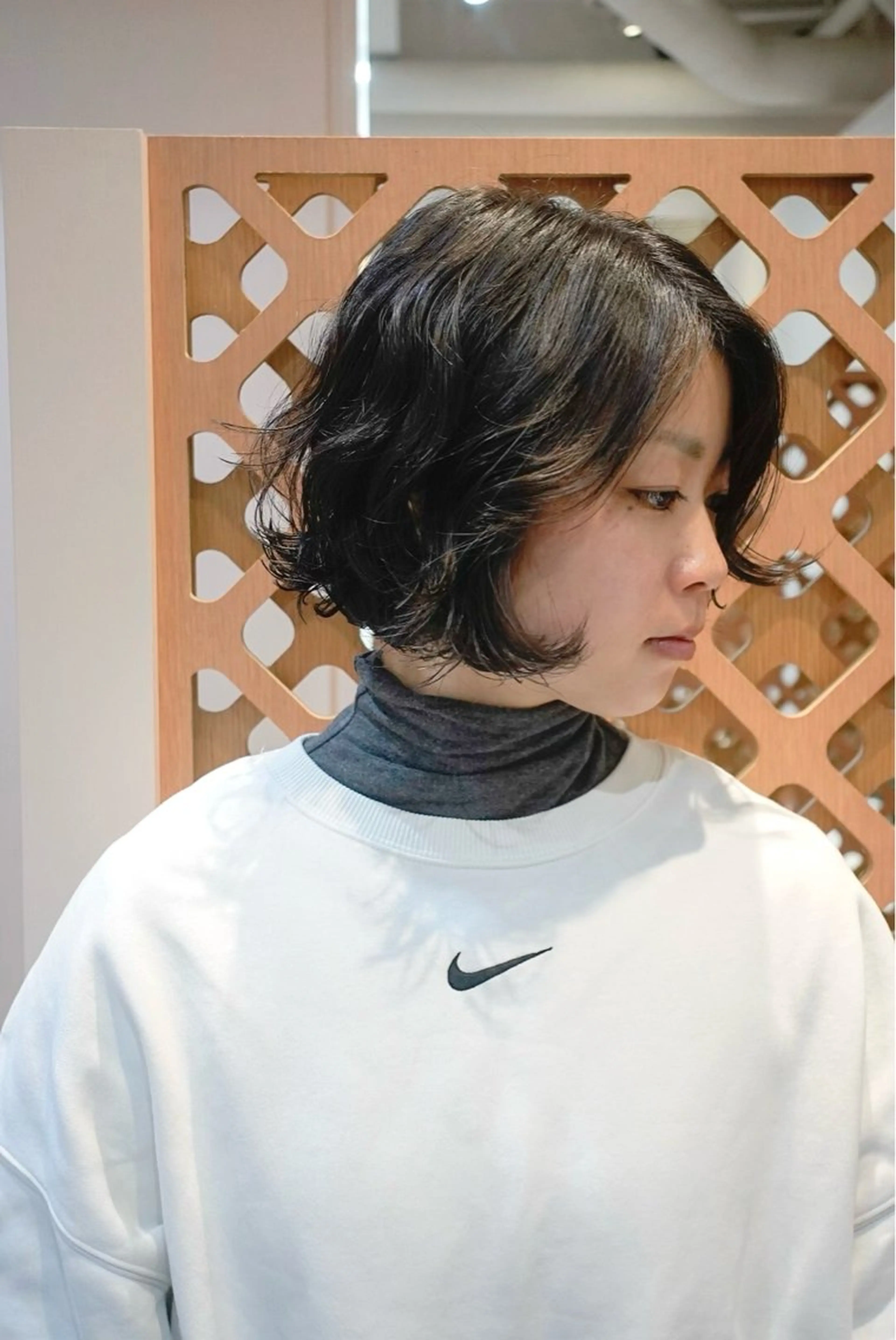 ショート パーマ ボブレイヤー ボブ レイヤーカット カット パーマ 川間 将彦のヘアスタイル