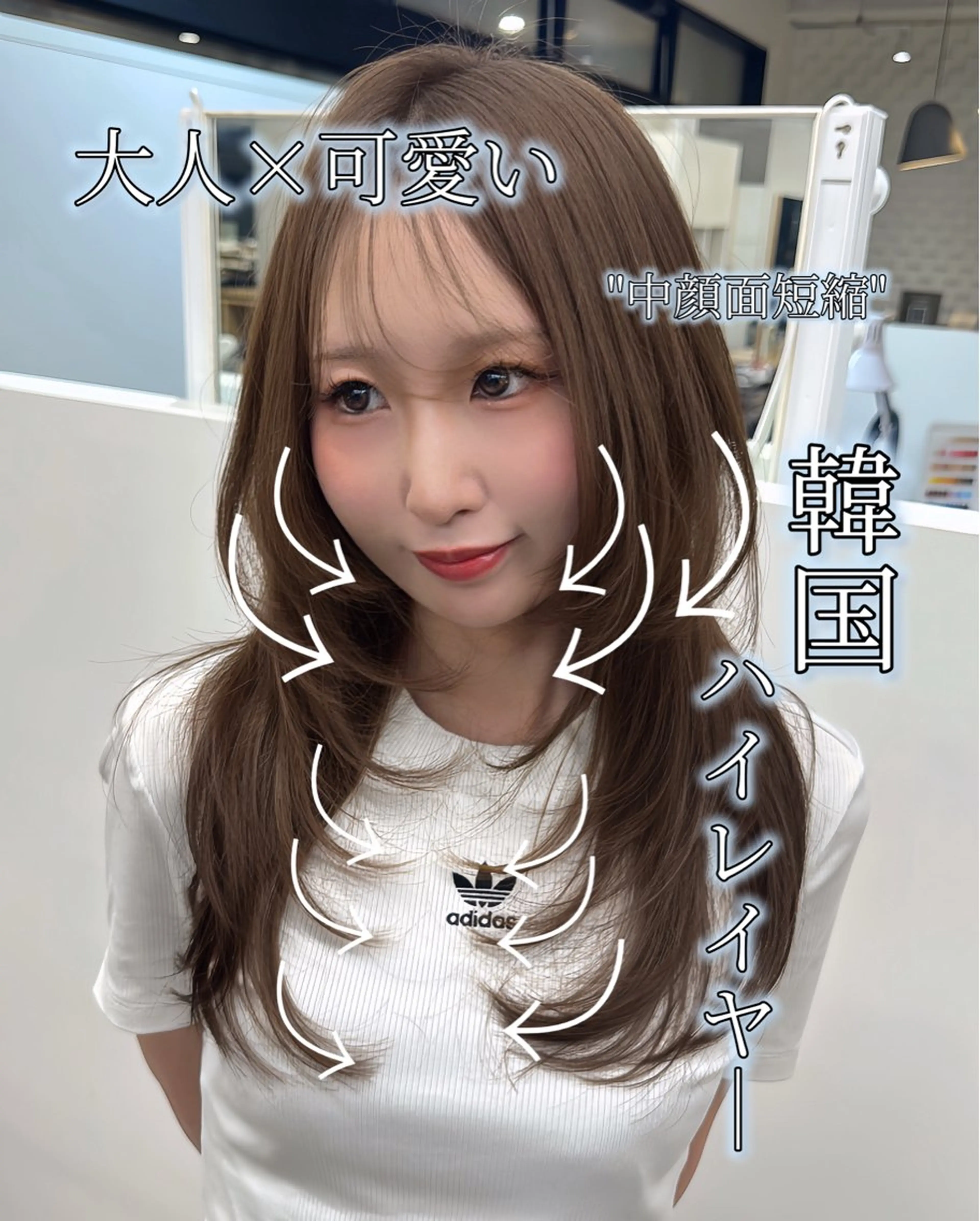 セミロング レイヤーカット/ 艶カラー/山内一暉のヘアスタイル