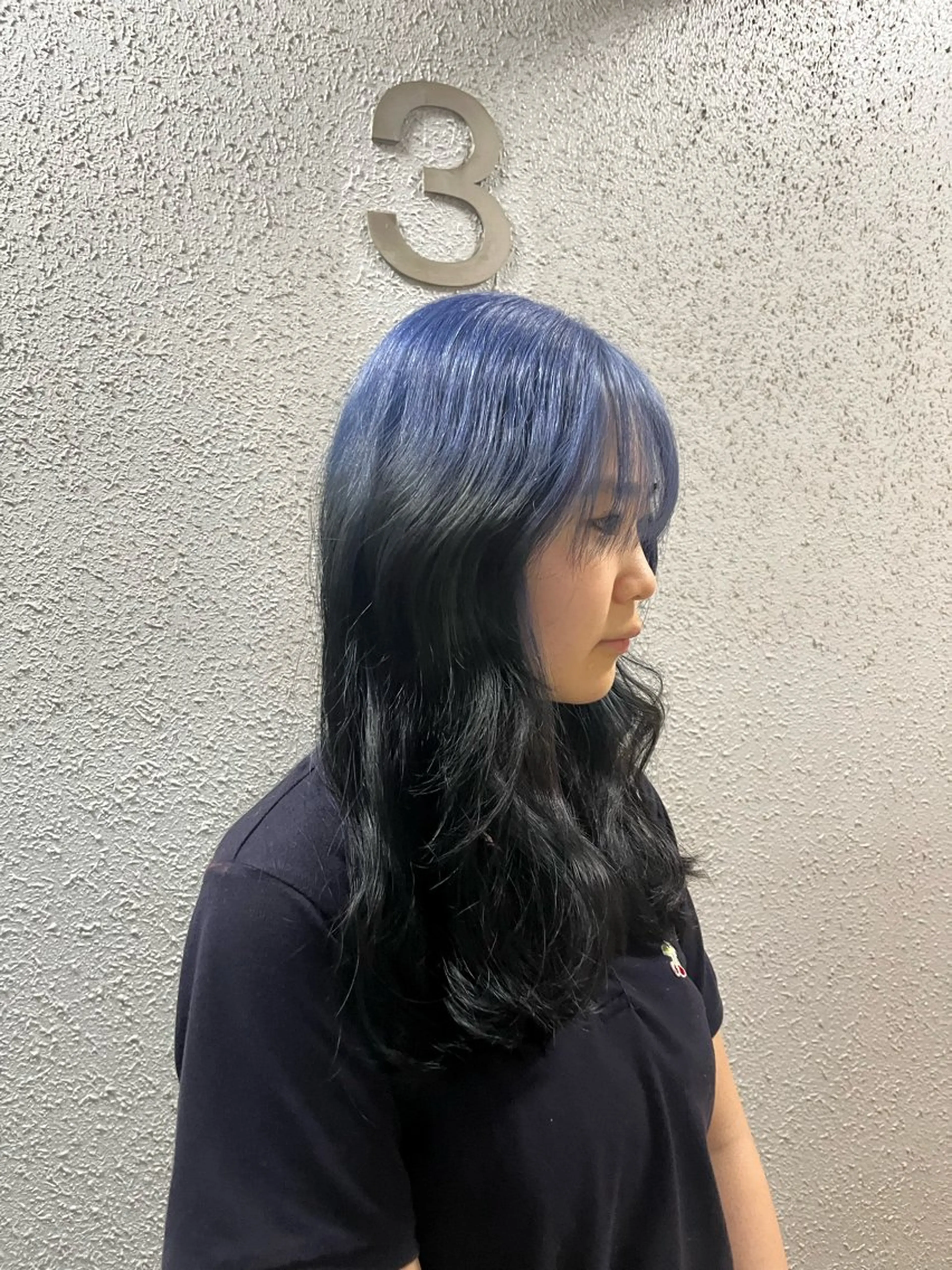 セミロング カラー ヘアカラー 中川 蓮のヘアスタイル