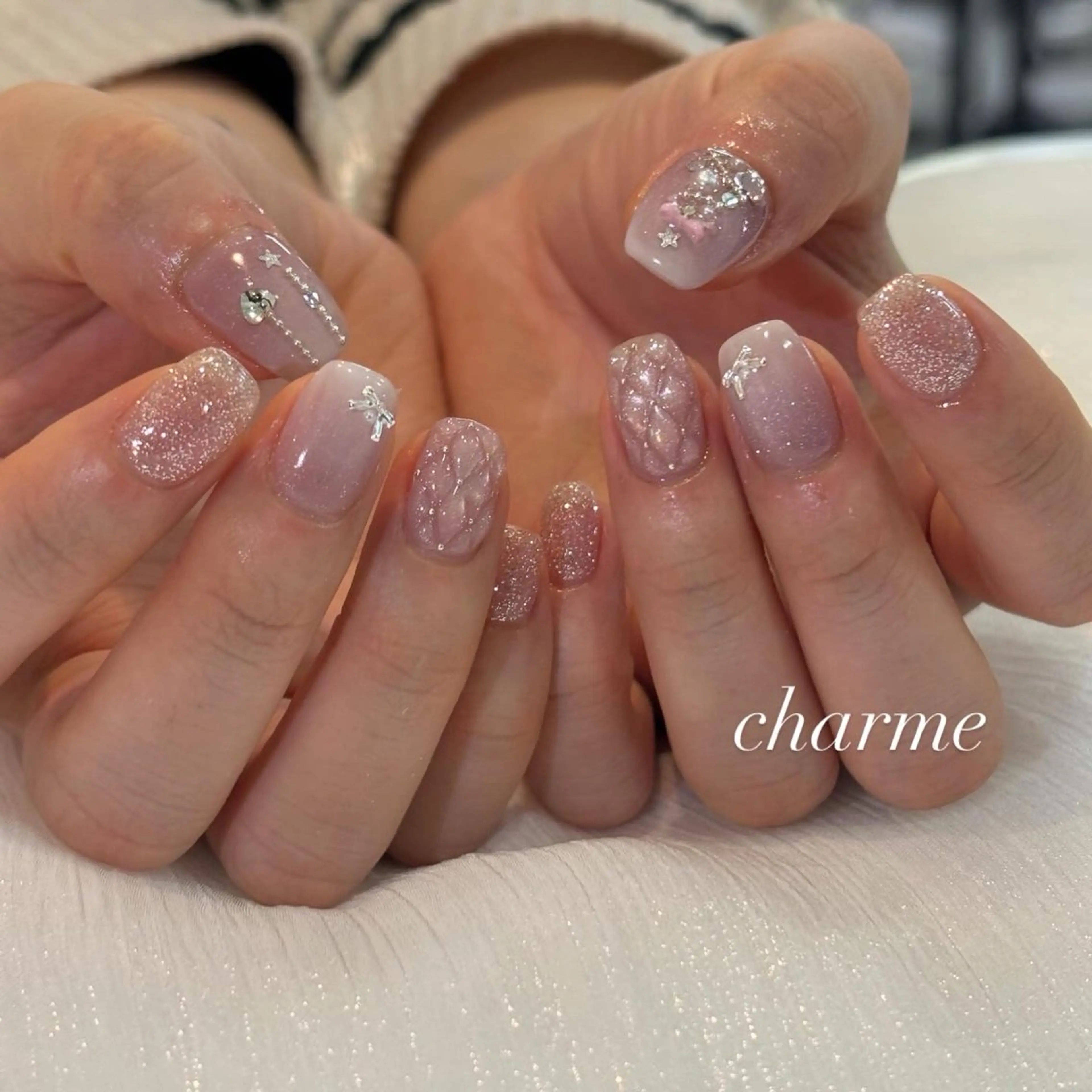 ネイル 持ち込み ハンドネイル charme nailのネイルデザイン