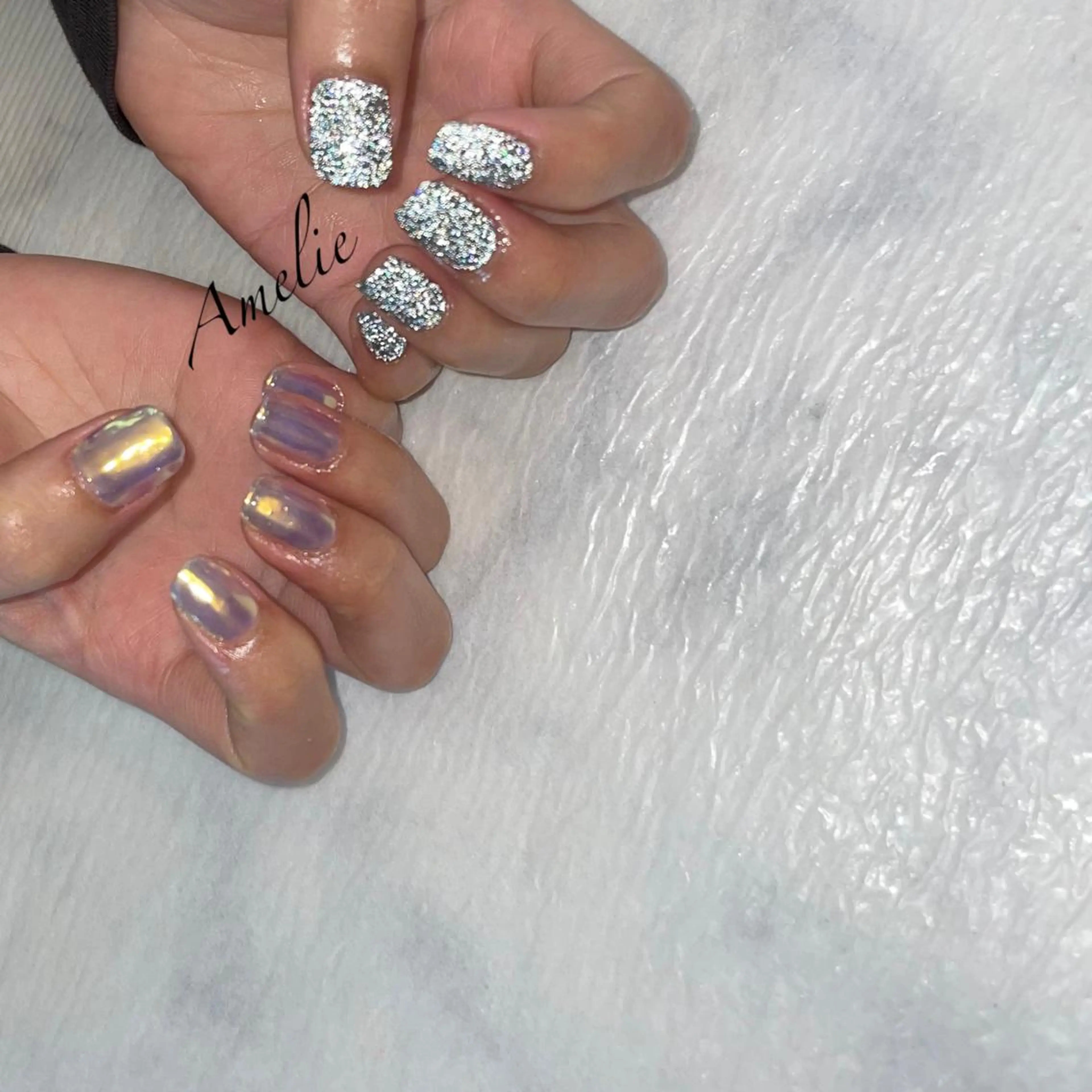 ネイル フラッシュネイル マットネイル ミラーネイル ワンカラーネイル ホワイト yo koのネイルデザイン