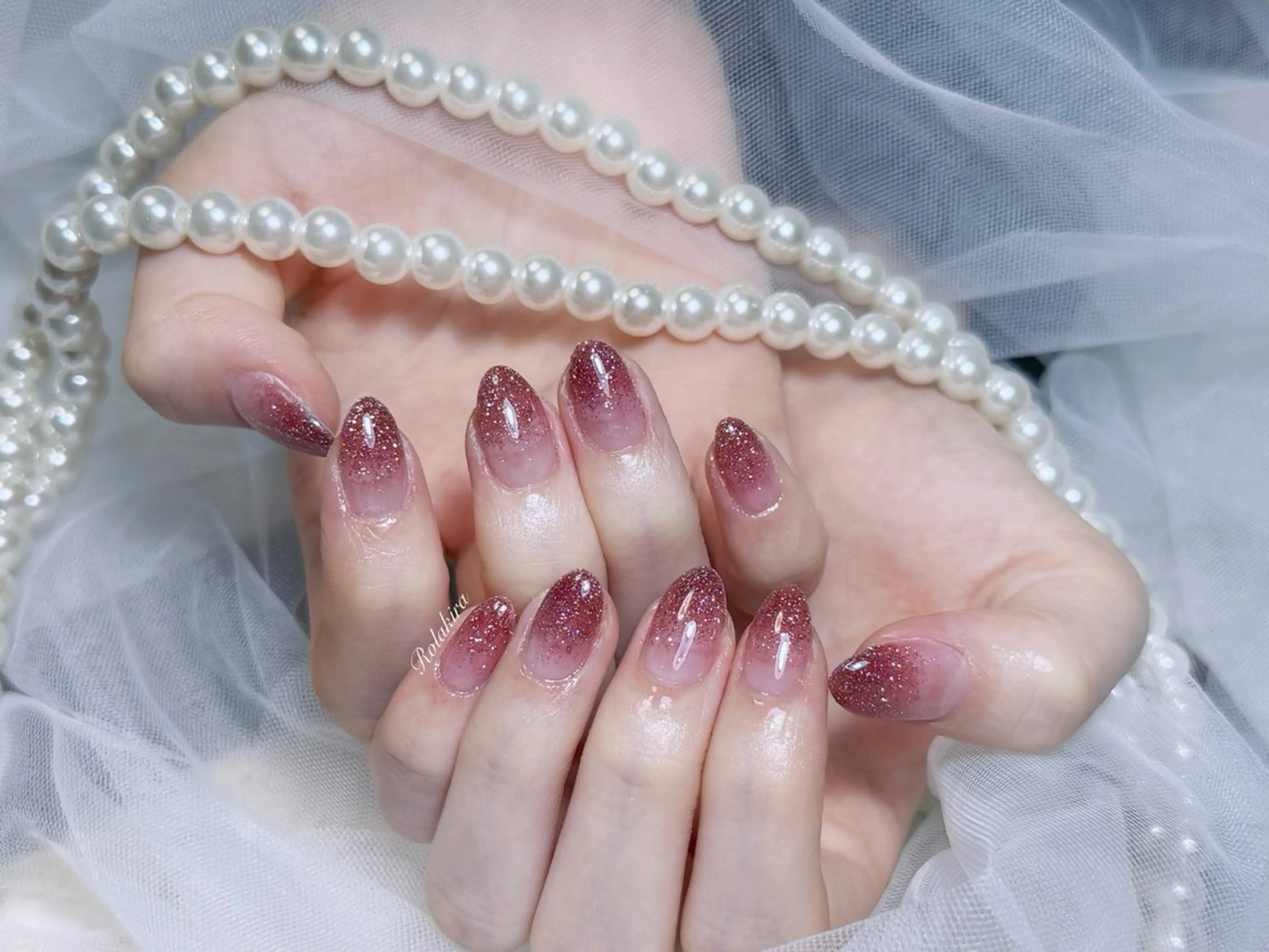 ネイル チークネイル 長さ出し フレンチネイル ジェルネイル 韓国ネイル ハンドネイル Rola kira nail salon所属・Rola kira 麗のネイルデザイン