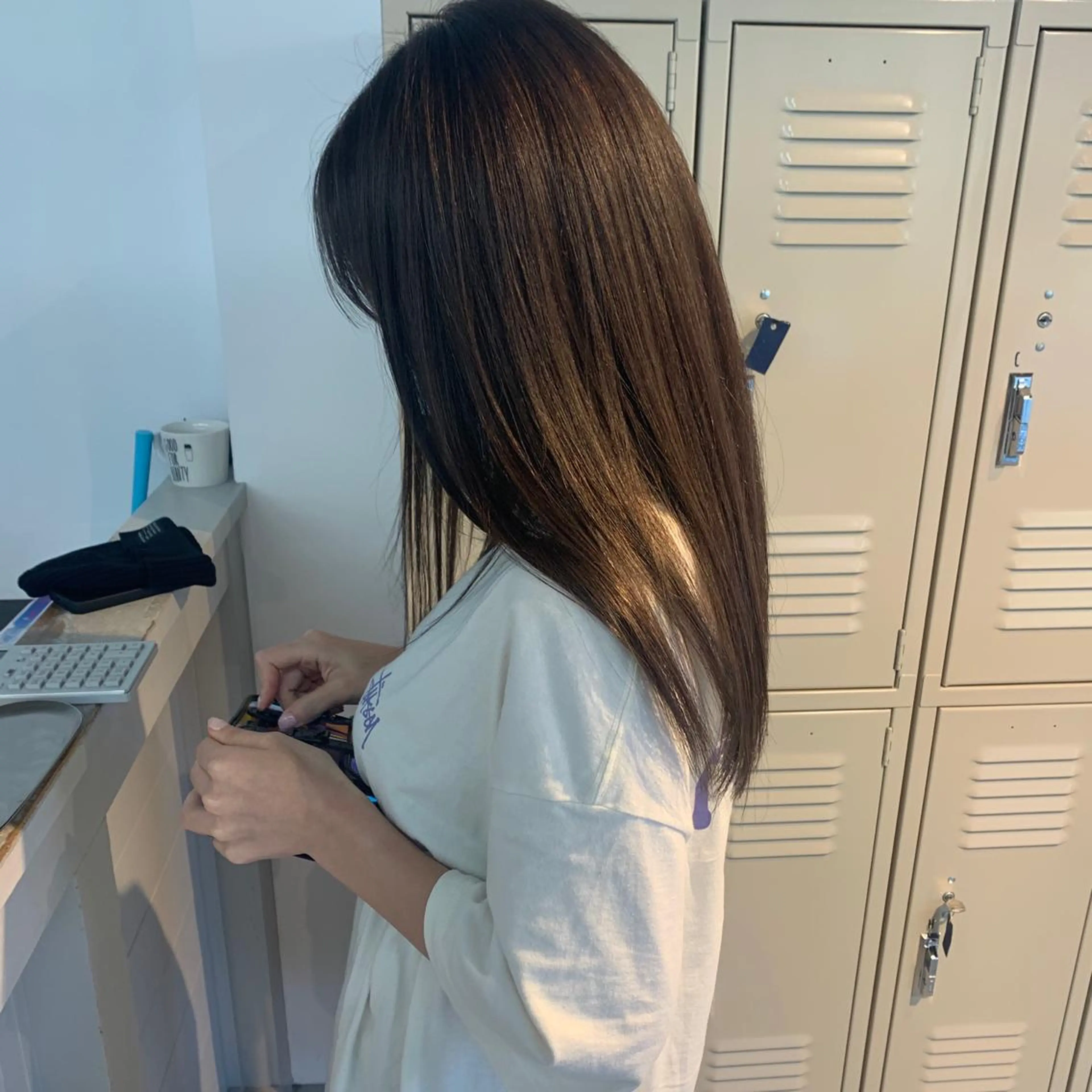 ロング カラー ハッシュカット/ハイ トーン/MANAMIのヘアスタイル