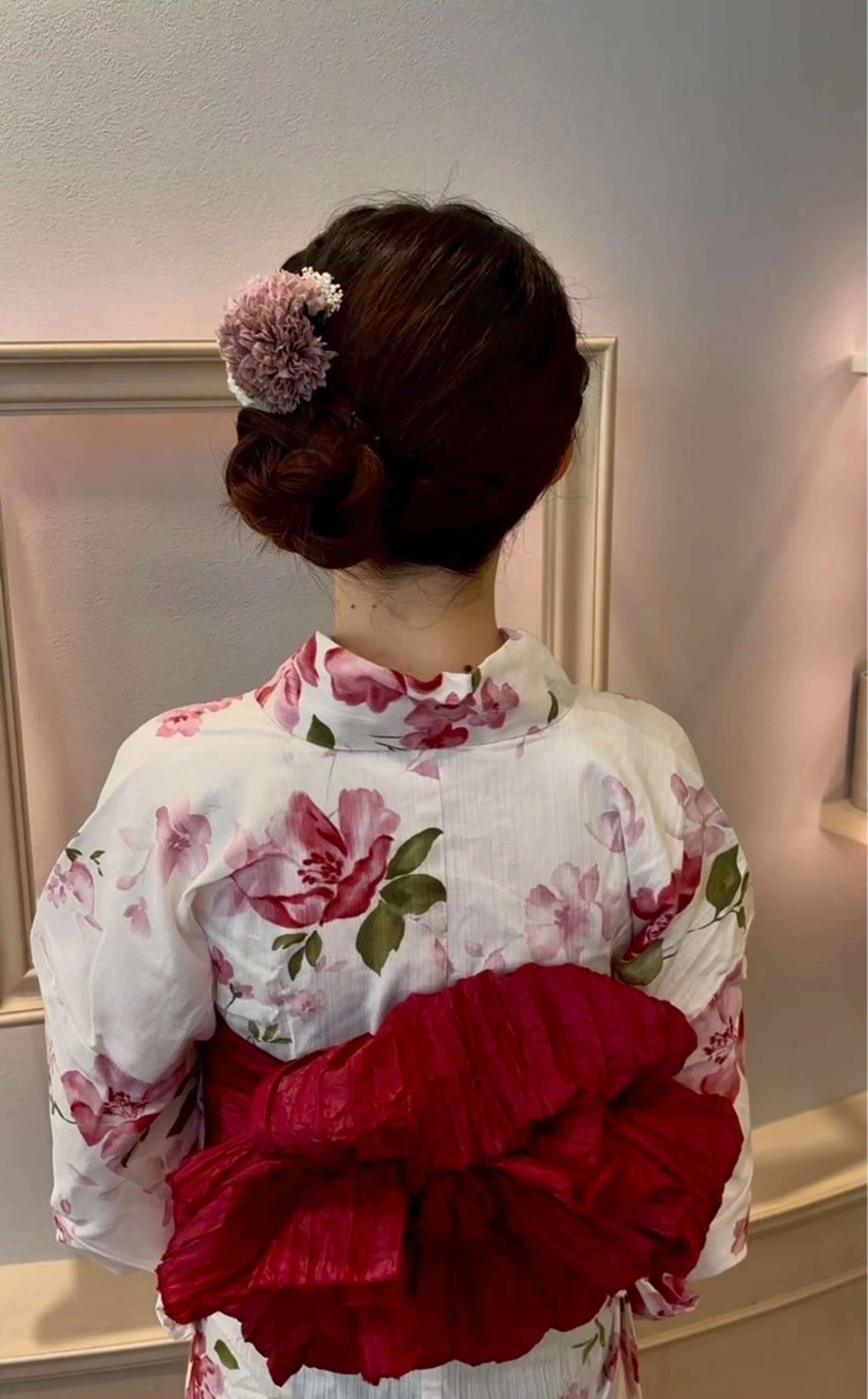 セミロング ヘアアレンジ 浴衣 ヘアセット お呼ばれアレンジ♡ momohaのヘアスタイル