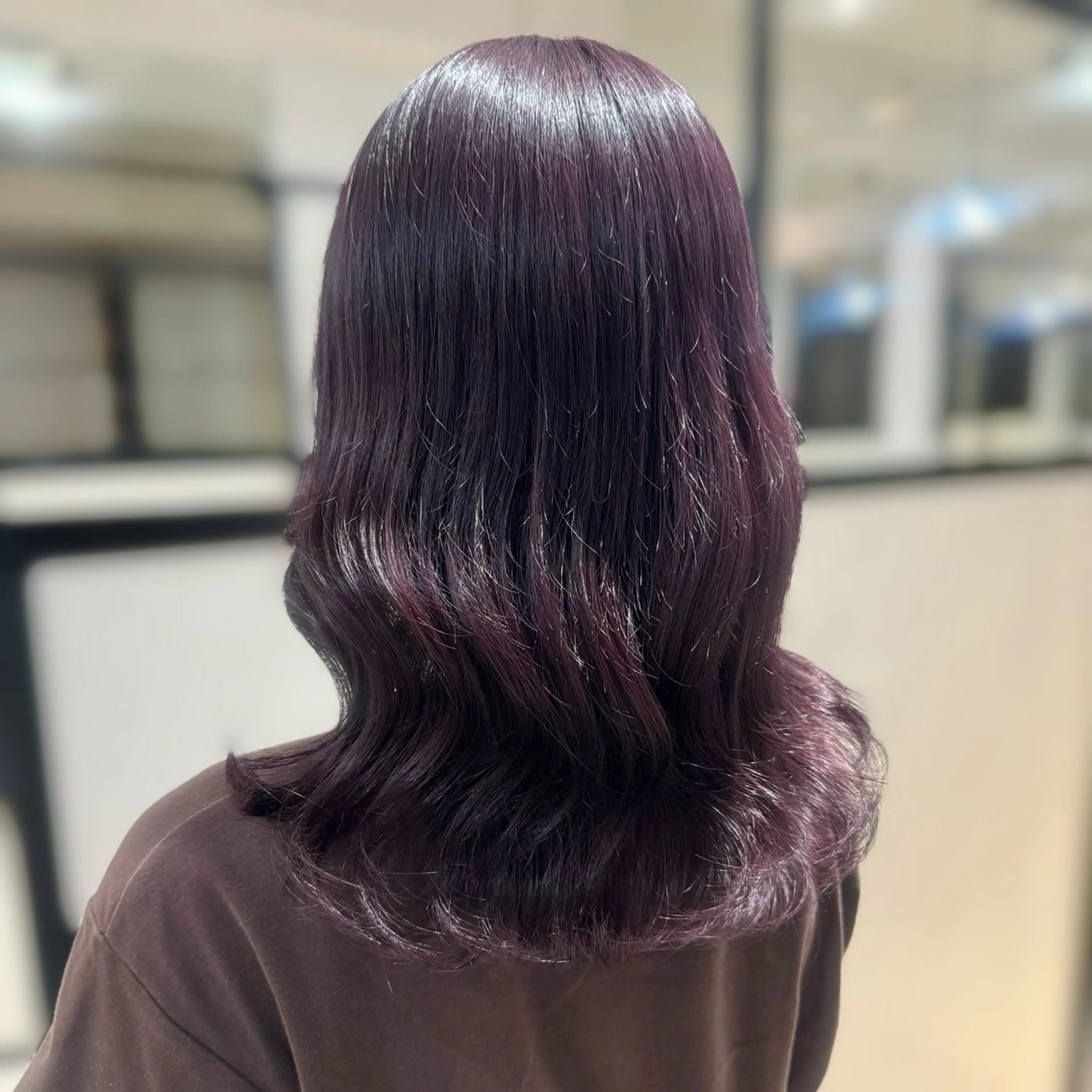 セミロング カラー カット ヘアカラー トリートメント ブリーチなしカラー kana🐱のヘアスタイル