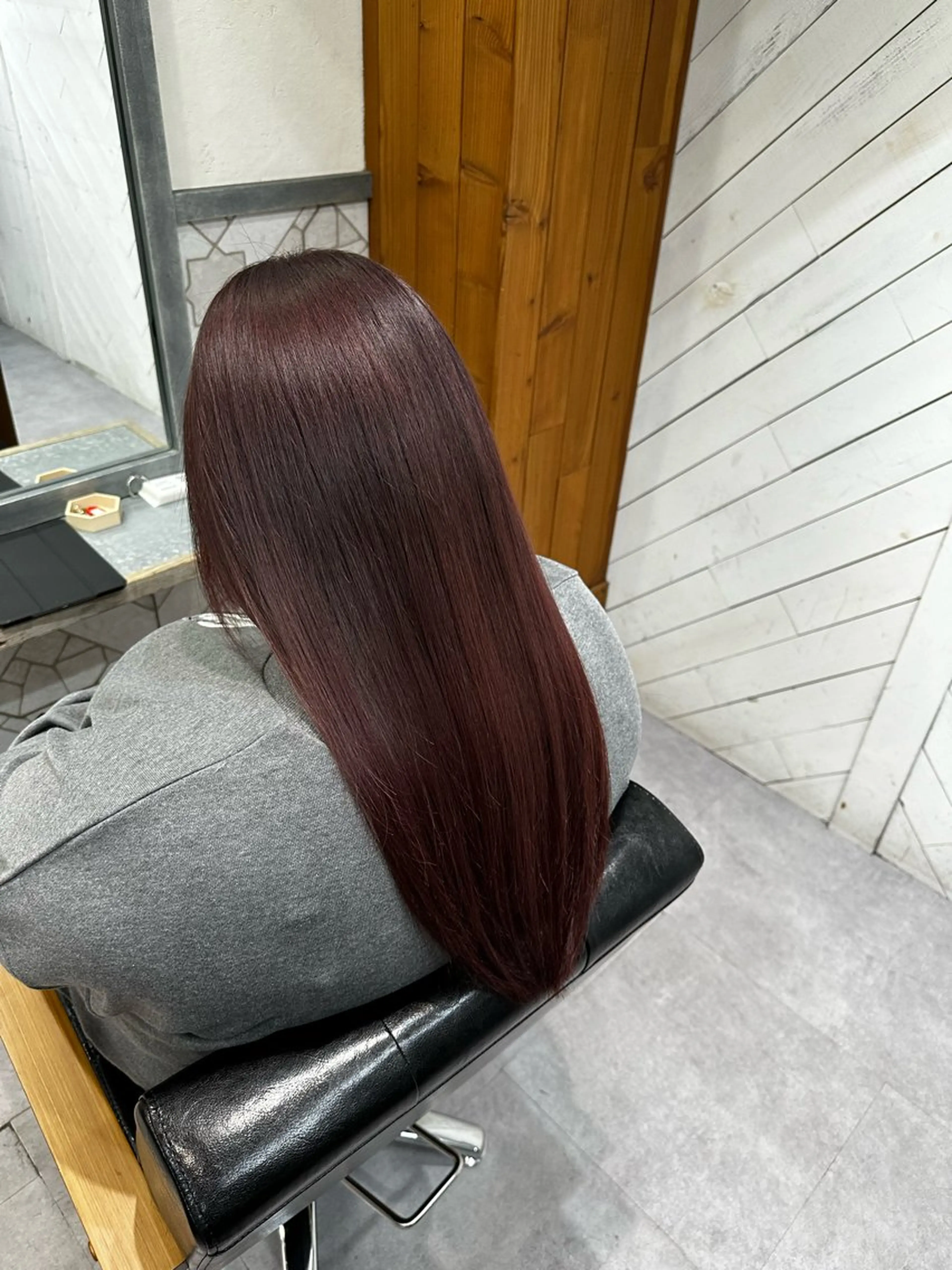 ロング カット 縮毛矯正 トリートメント JOS所属・上野/エフェクトブリ ーチ✂︎touiのヘアスタイル