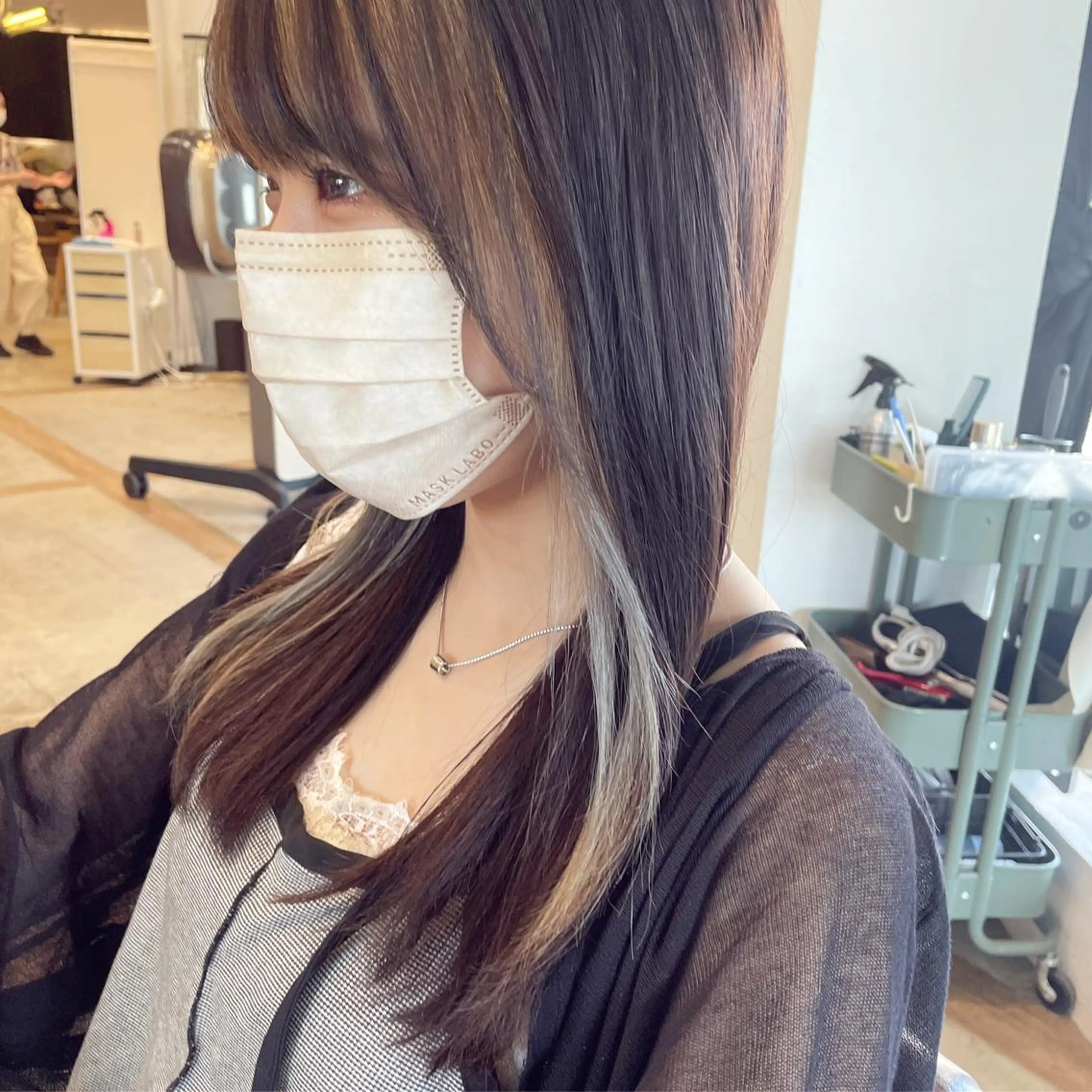 カラー ミストバング  フェイスフレーミング 🍒ばばみさき/ マンツーマン施術🍒のヘアスタイル