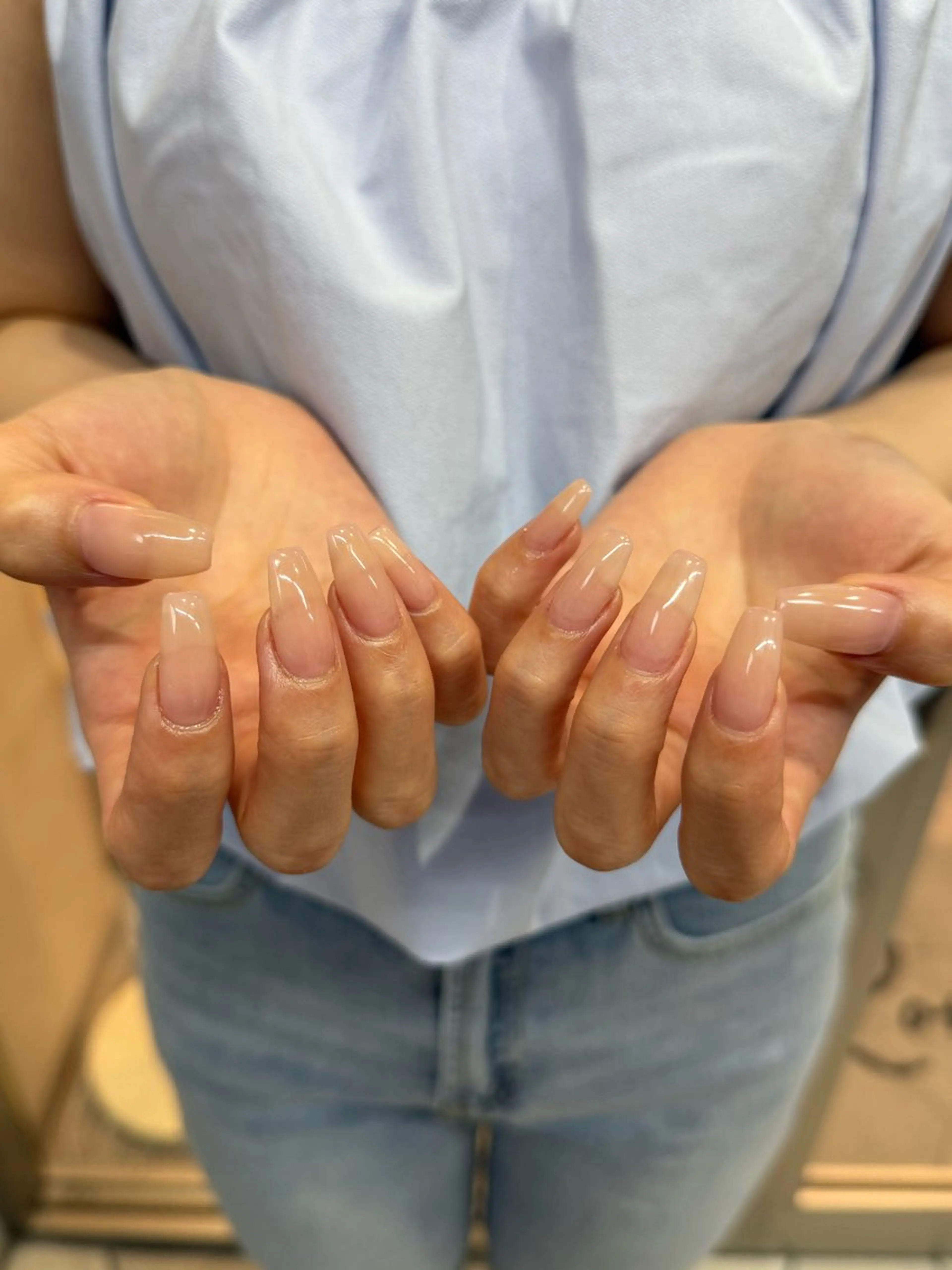 ネイル ワンカラーネイル ハンドネイル nalu🐚 京橋｜Rommyのネイルデザイン