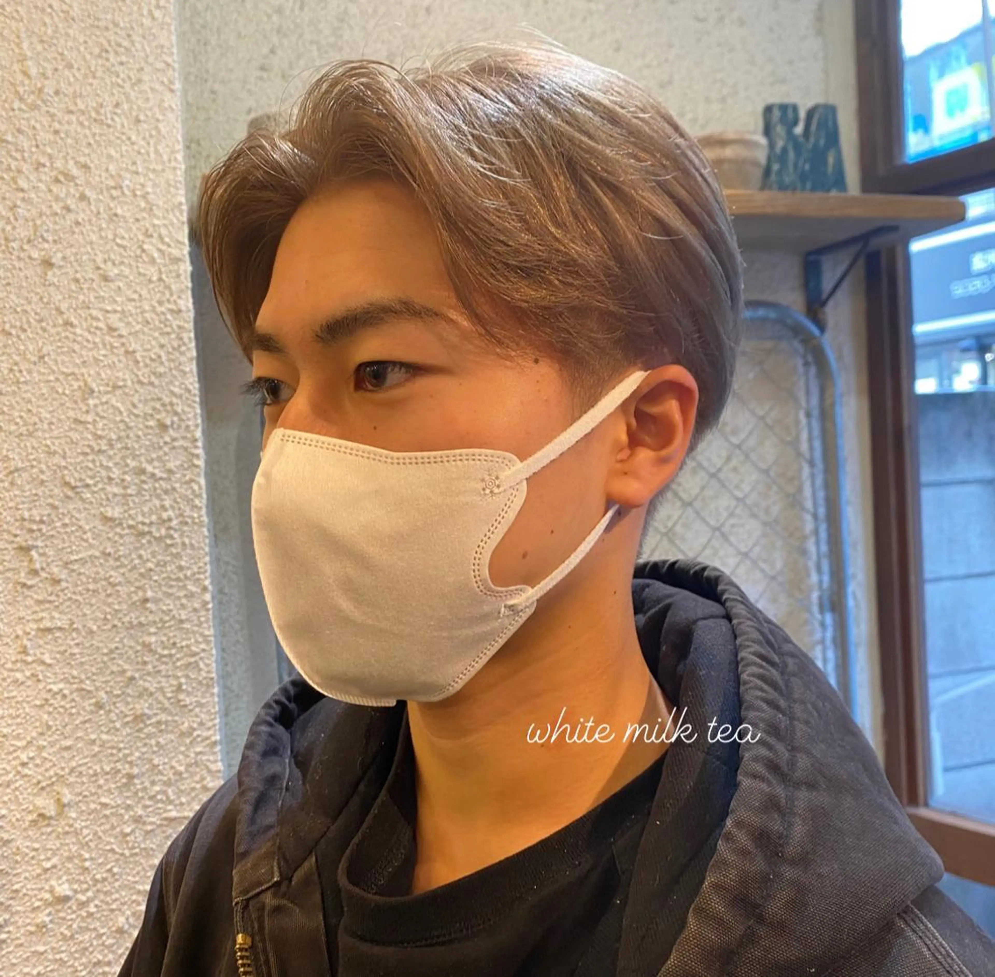 🪲メンズ必見🪲カット＋低ダメージ 色持ち 高発色✨(ブリーチ込み)透明感ダブルカラー＋トリートメント🪐の写真