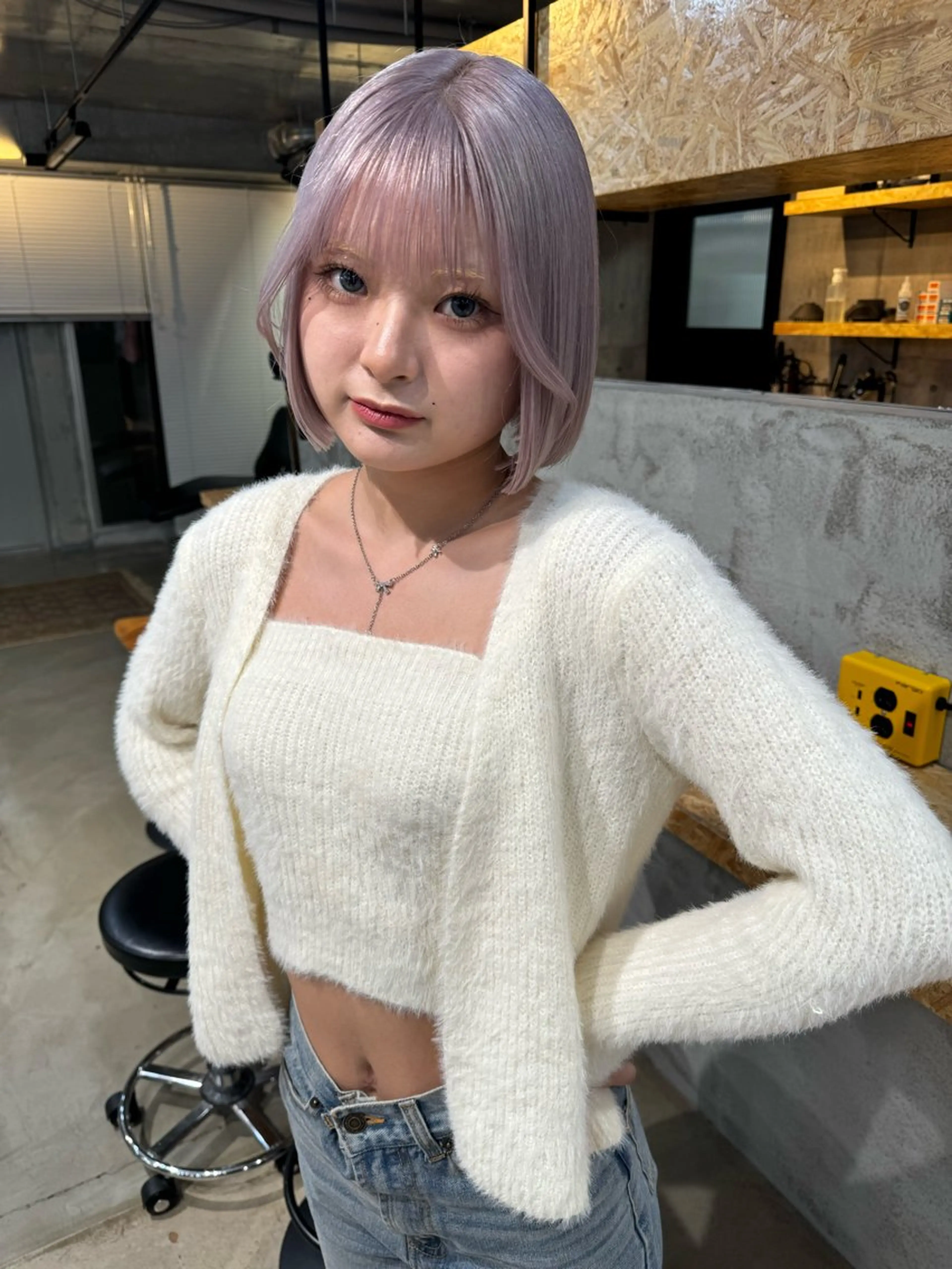 ミディアム カラー ベージュカラー ラベンダーカラー ラベンダーベージュ ピンクカラー ピンクラベンダー 💍絶対に可愛く💍 履歴修正SAKI🐰のヘアスタイル