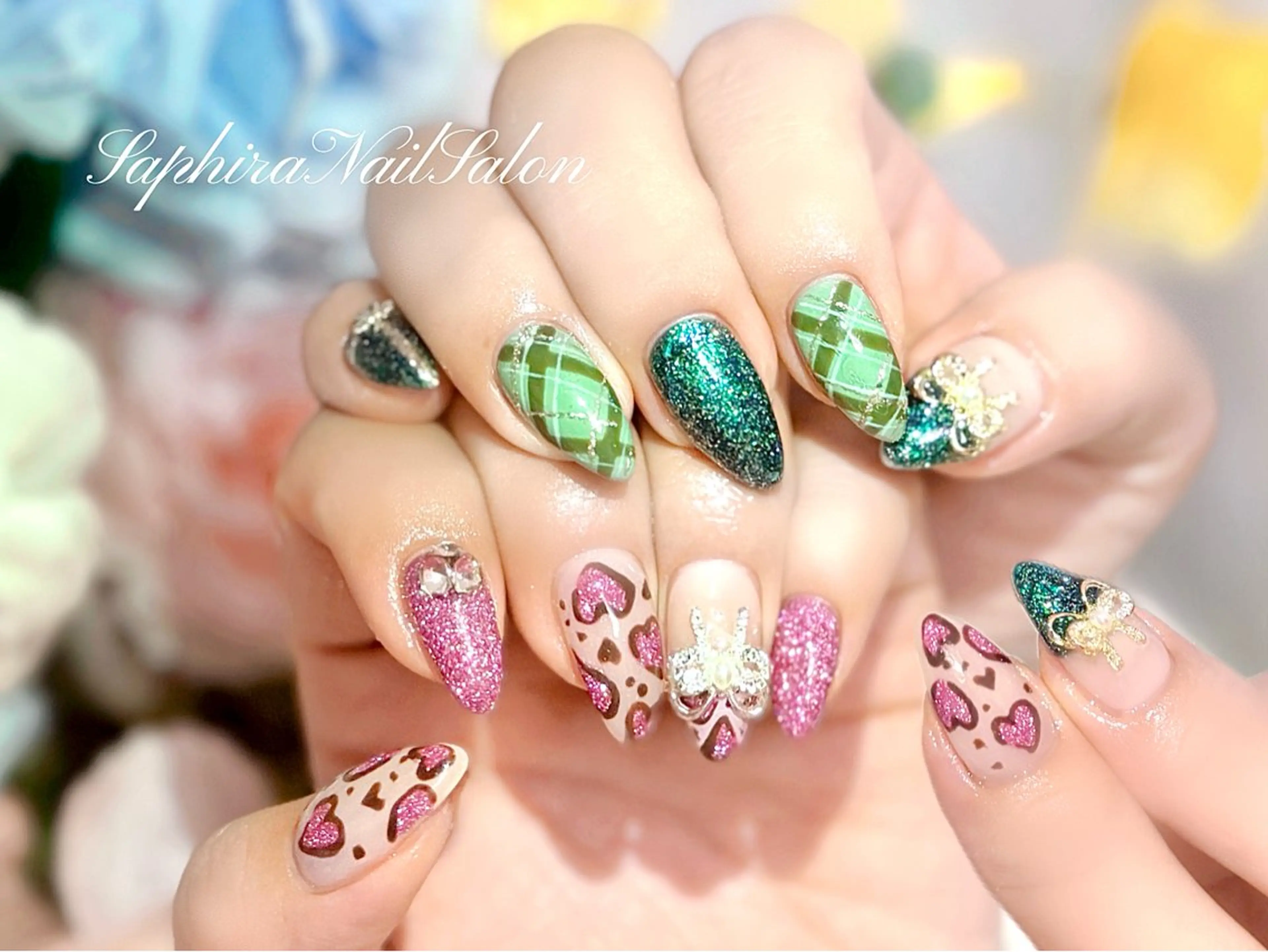 カラー ハンドネイル Saphiraネイル サロン錦糸町のネイルデザイン