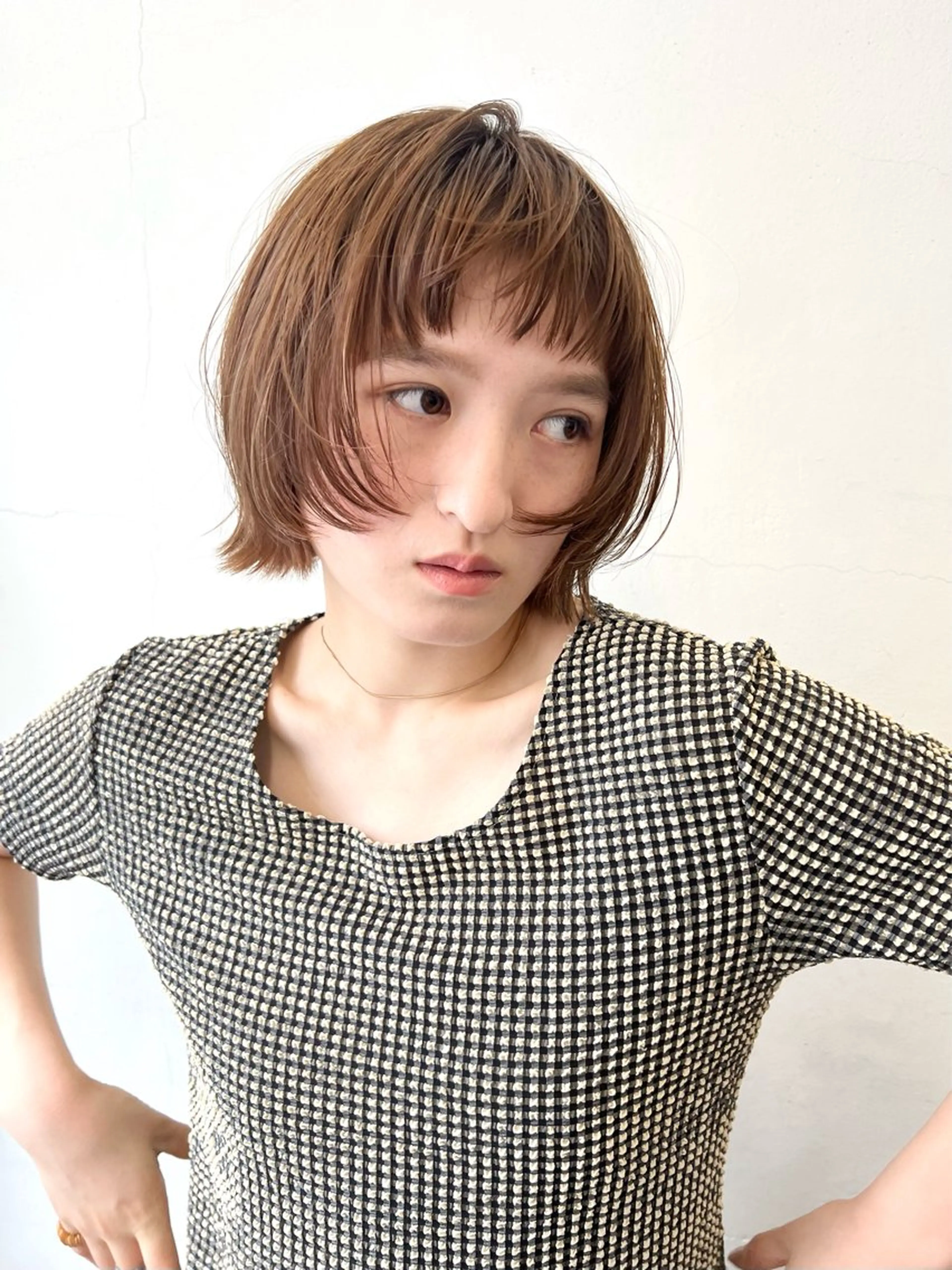 ショート カラー 切りっぱなしボブ ショートボブ ボブ ショートヘア 外ハネヘア カット HARU//原宿🤍 リピート率NO.1のヘアスタイル