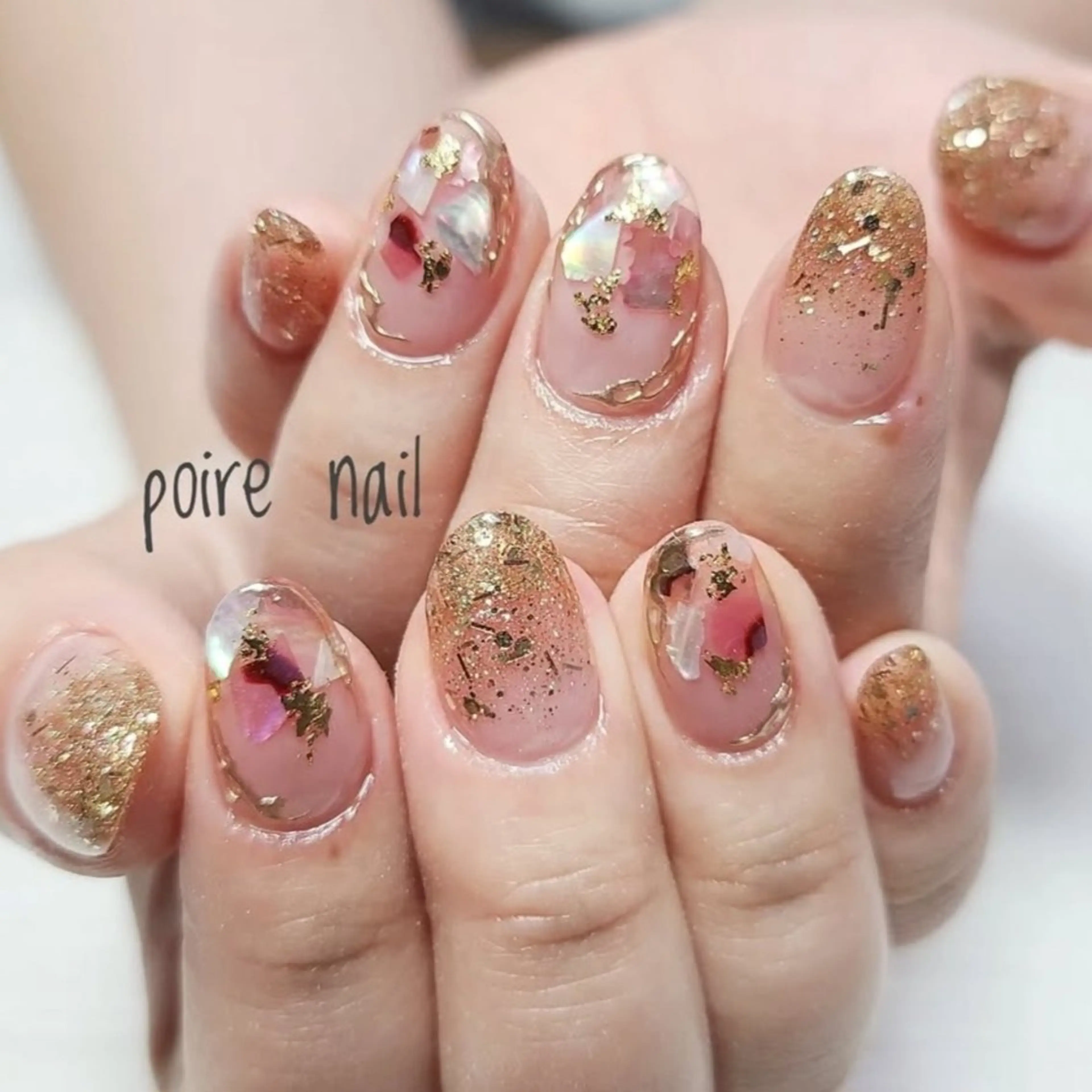 ネイル クリアネイル ハンドネイル ポワールネイル ともみのネイルデザイン