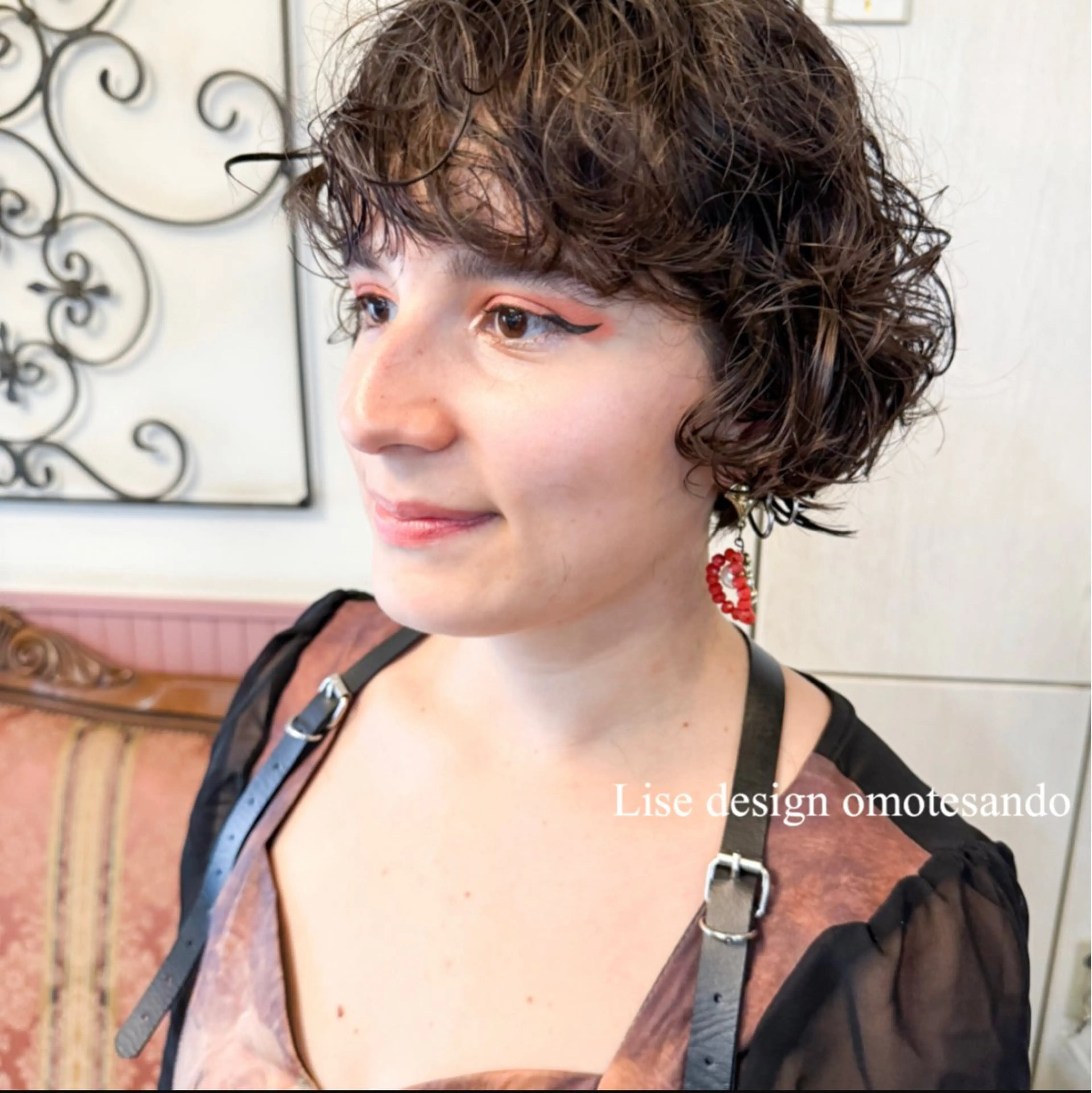 ショート カラー パーマ ヘアアレンジ メンズ 表参道Lise おおいしおりのヘアスタイル