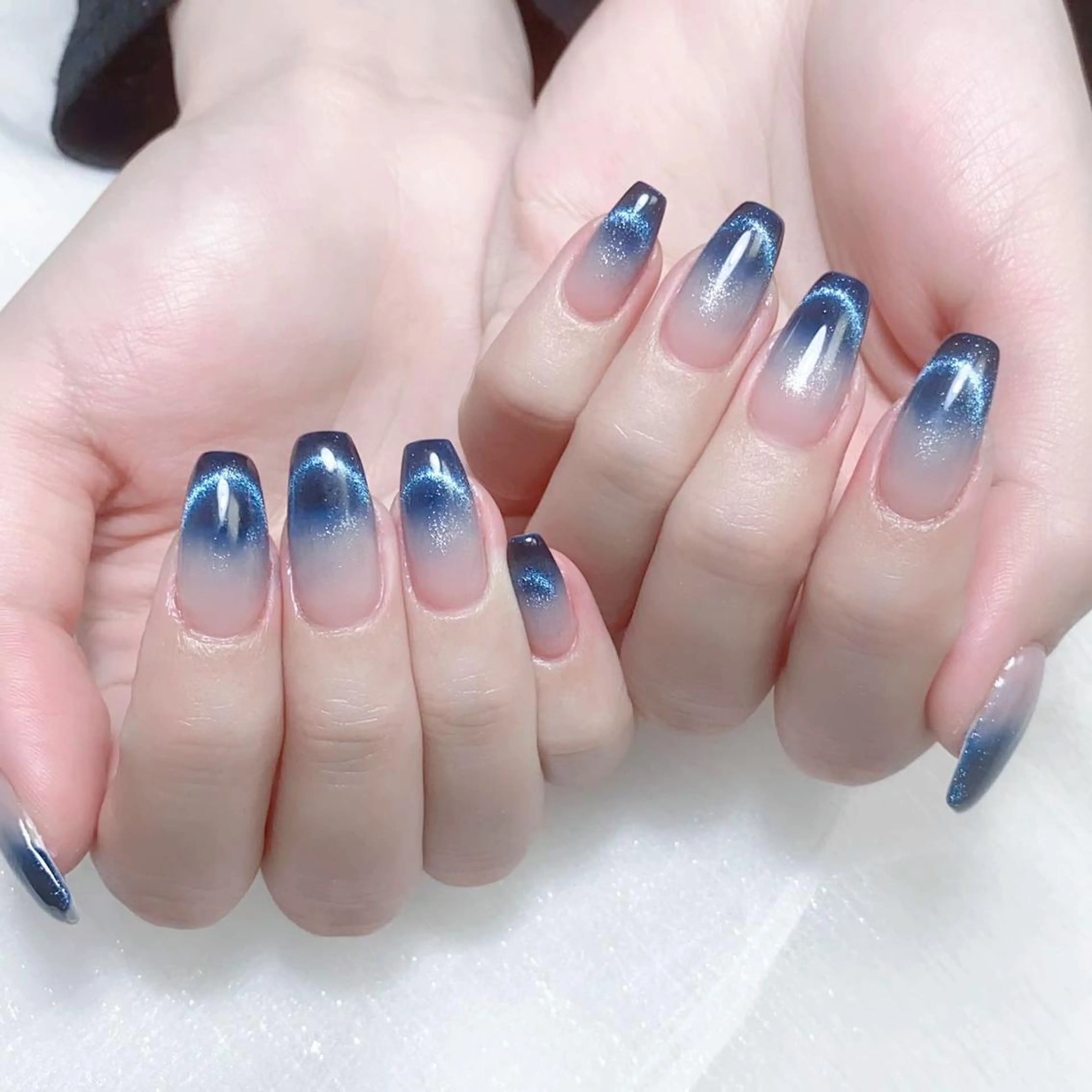 ネイル メンズ フレンチネイル マグネットネイル マグネットフレンチ Nail salon 木にいるのネイルデザイン