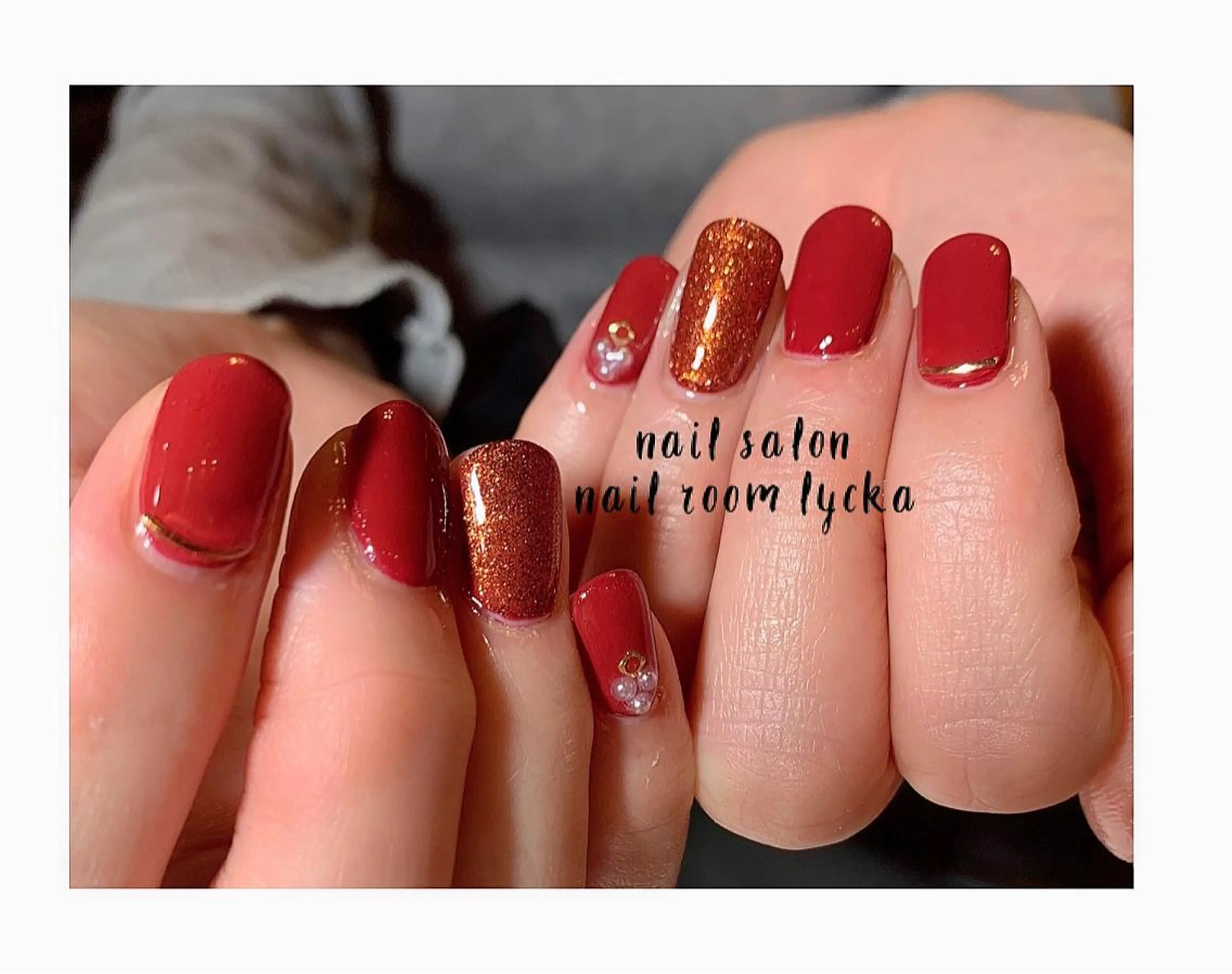 ネイル ジェルネイル パラジェル 冬ネイル ﾈｲﾙﾙｰﾑﾘｯｶ 𝐦𝐚𝐲𝐮のネイルデザイン