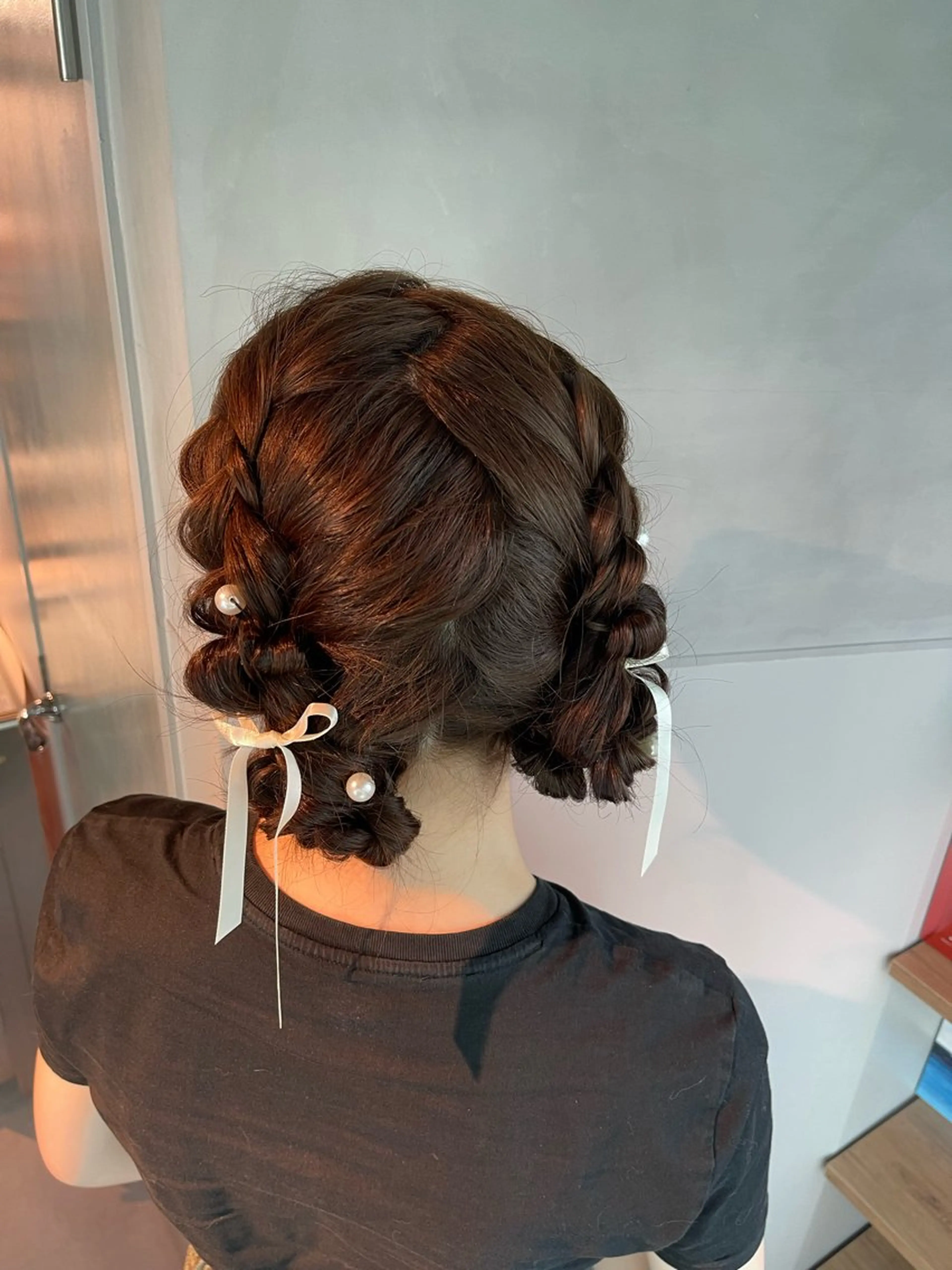 ヘアアレンジ ポニーテール 結婚式・ブライダル 卒業式のヘアスタイル ヘアセット charm《銀座》 ヘアセット/縮毛矯正のヘアスタイル