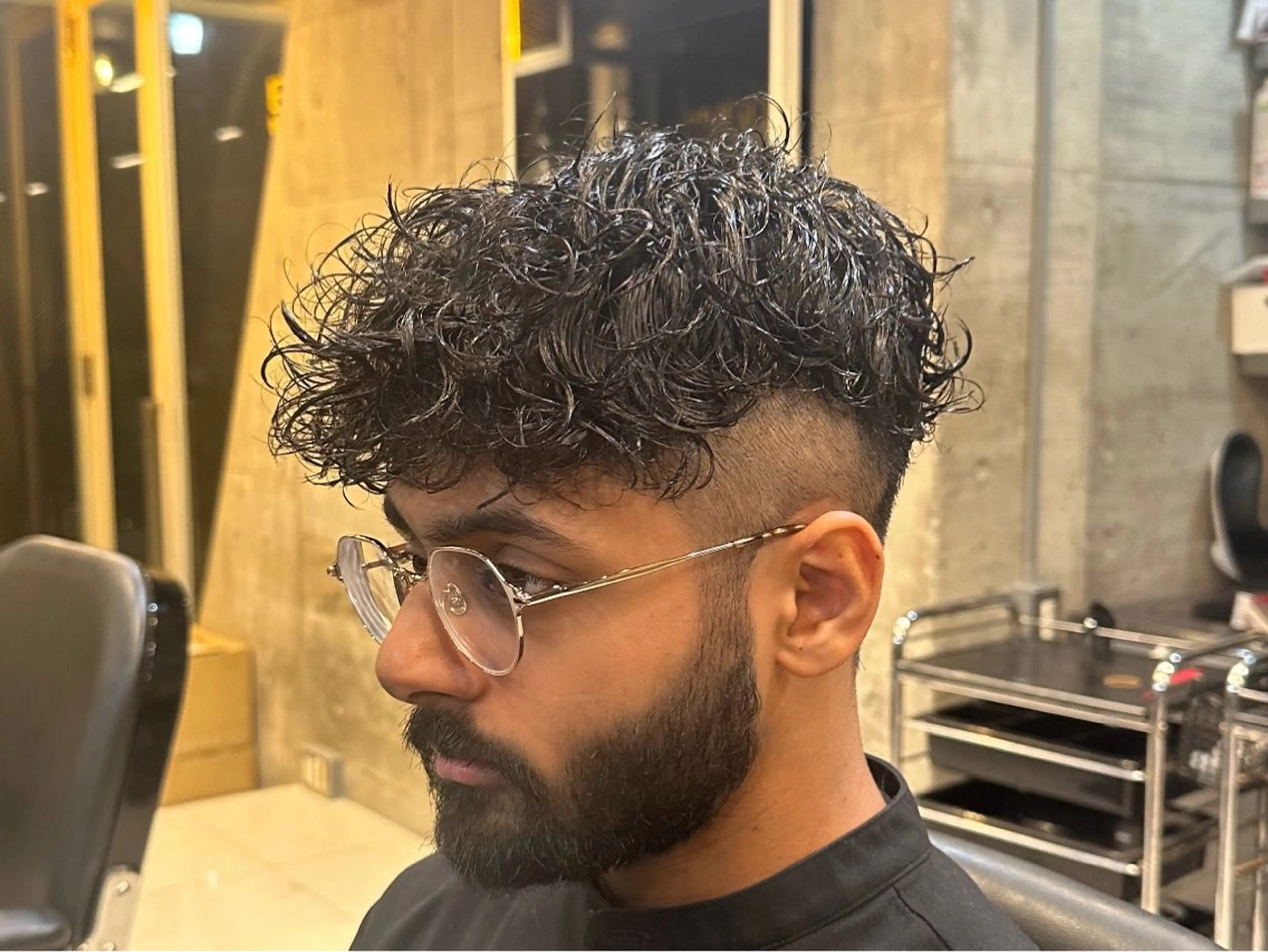 ショート パーマ メンズ スペインカール カット パーマ トリートメント ツイスパ/メンズ パーマ/歩夢のヘアスタイル