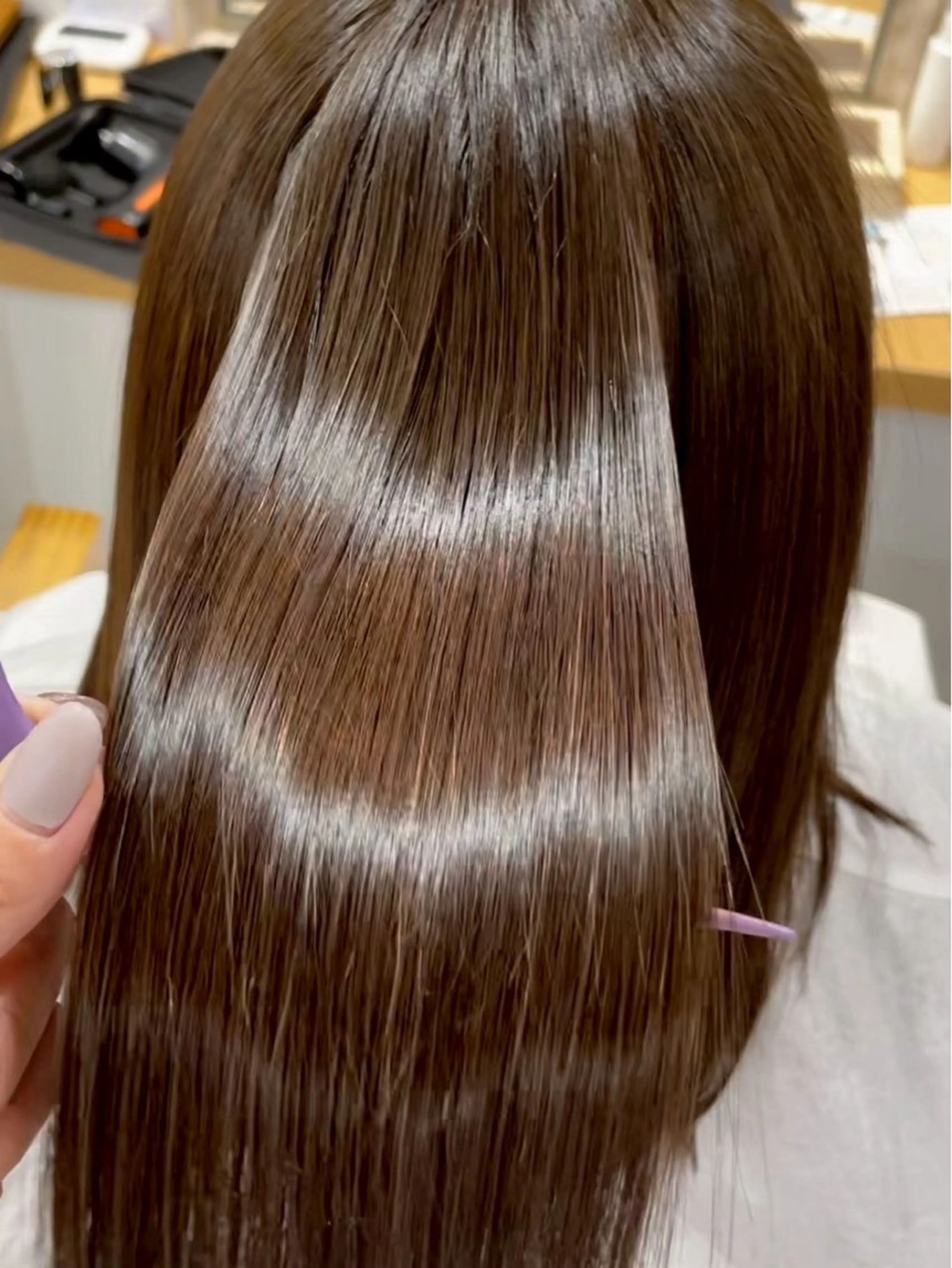 ロング パーマ 縮毛矯正 🫧艶髪カラー🫧 伊原修子のヘアスタイル