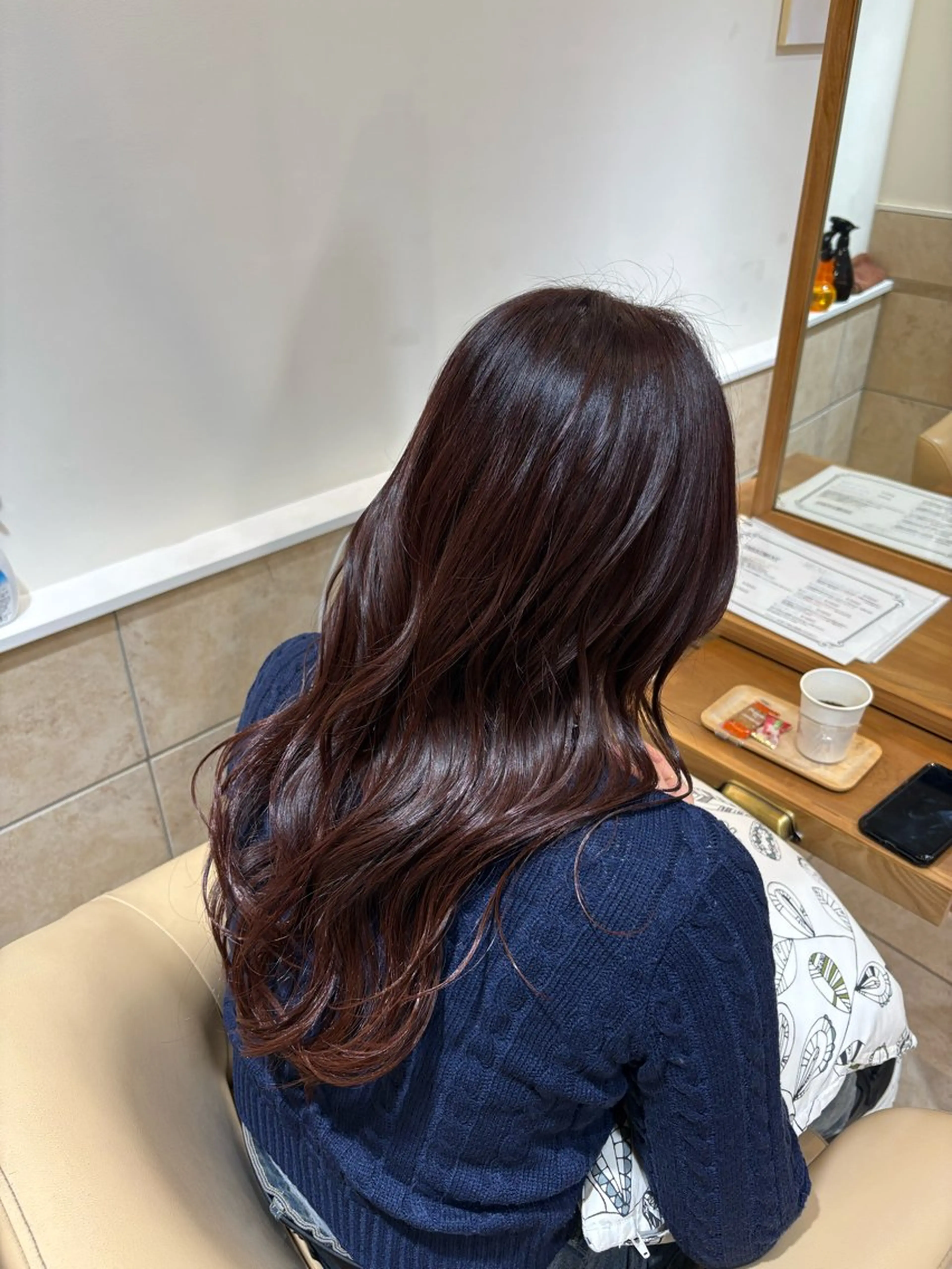 カラー ブラウンカラー ピンクカラー サクラバ ララネのヘアスタイル