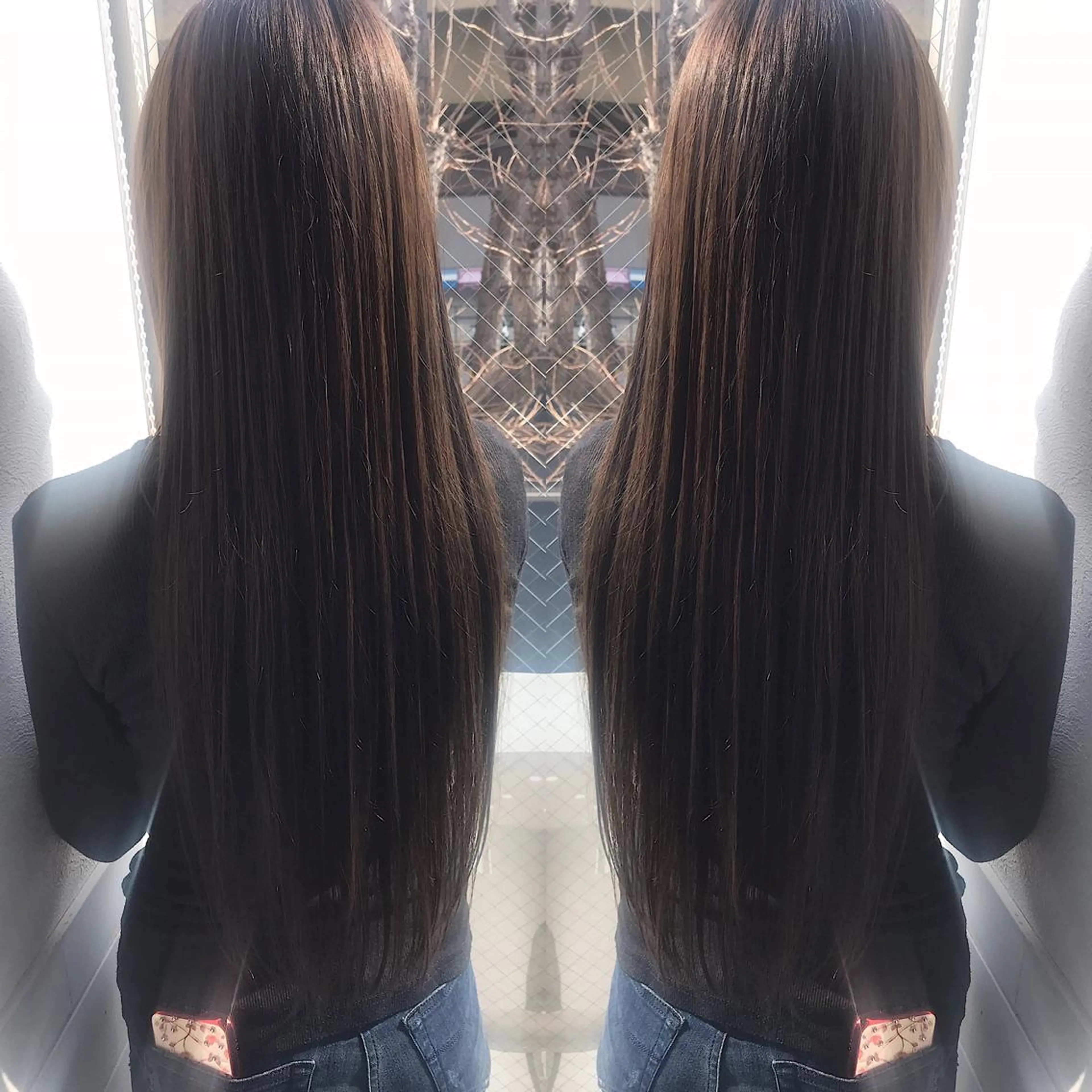 ロング カラー グレージュ ロング カット ヘアカラー 柴田 祐輔のヘアスタイル