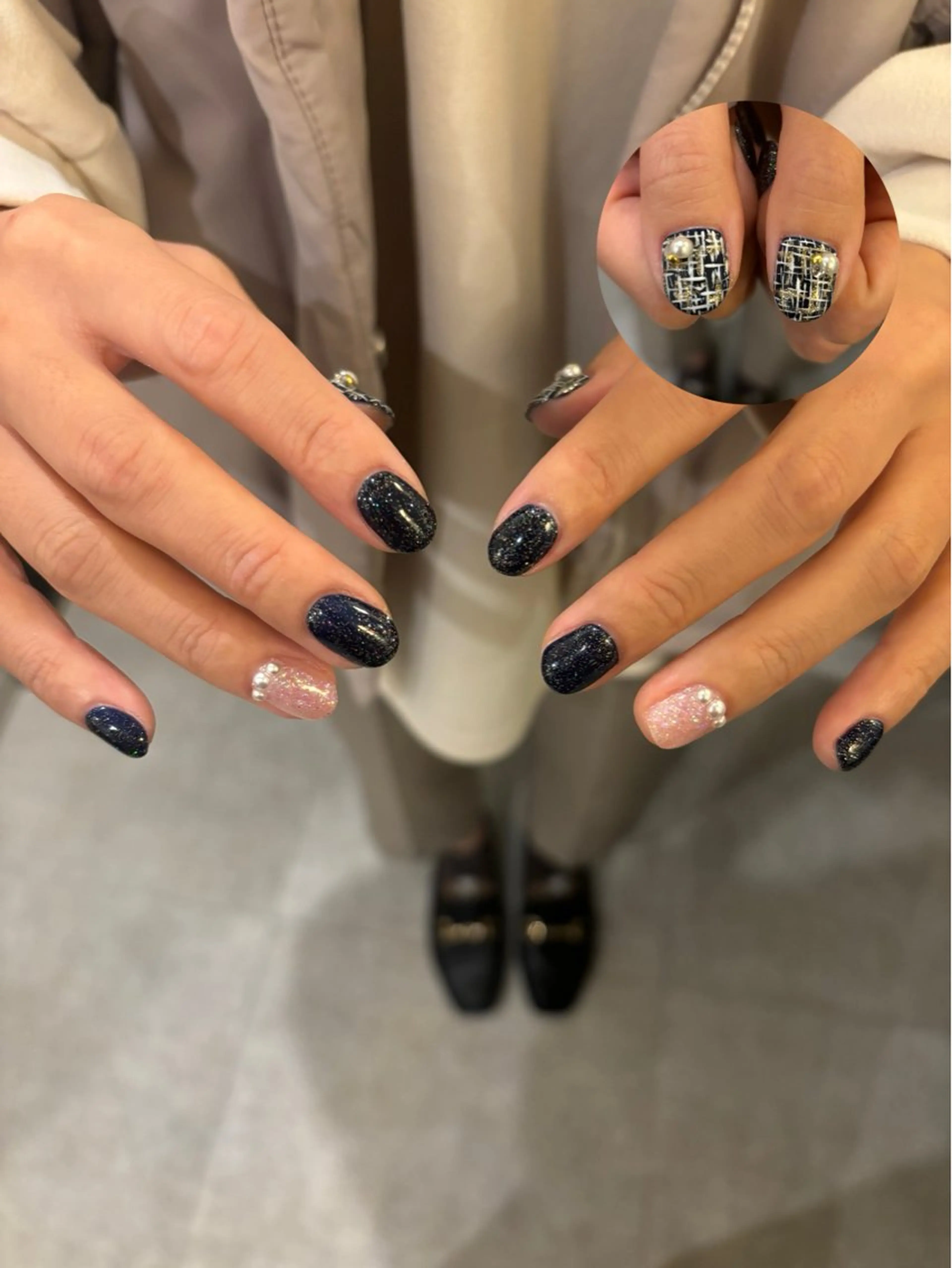 ネイル ストーンネイル ハンドネイル LICO HAIR＆RELAXATION所属・Lico Ryoのネイルデザイン