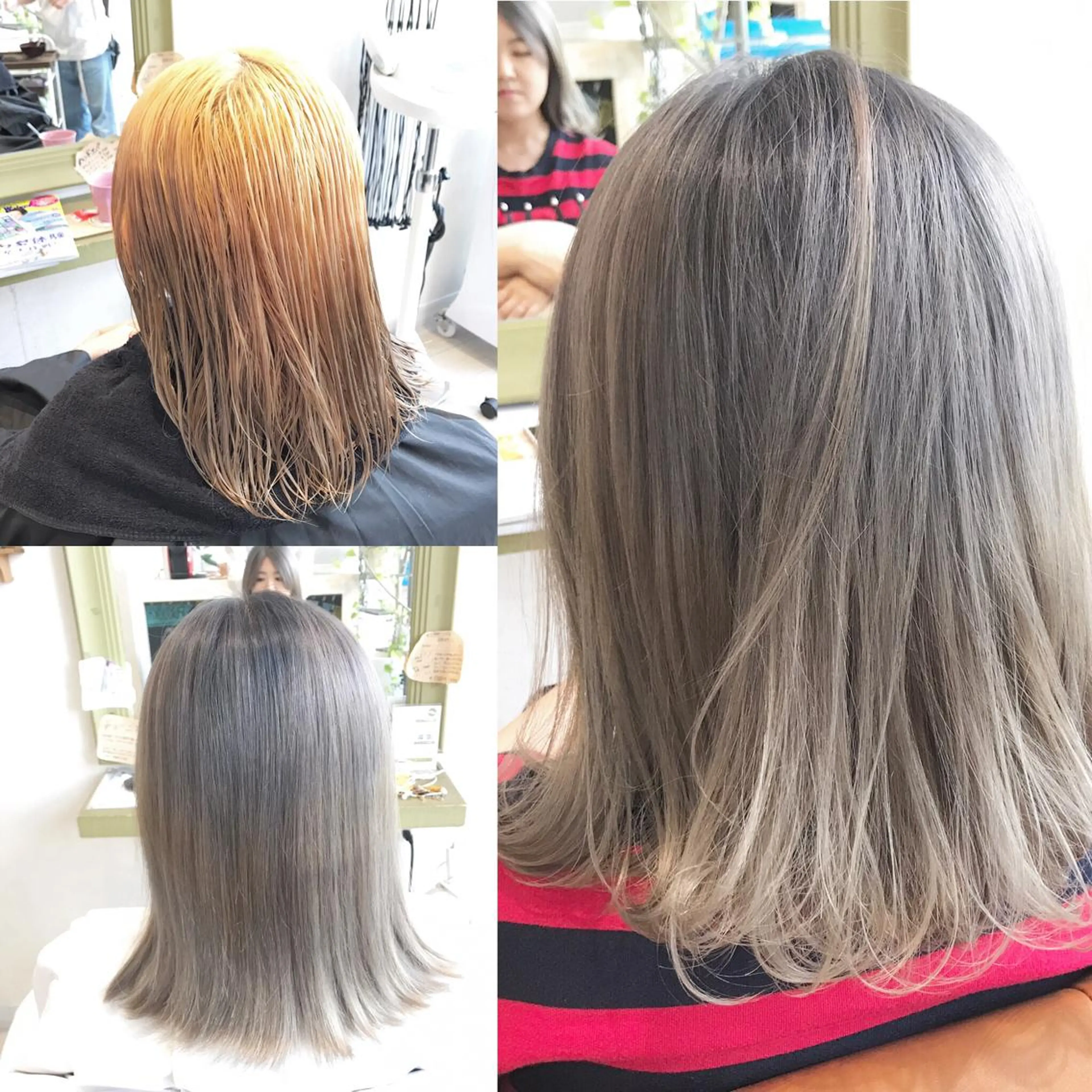 ミディアム カラー グラデーションカラー グレージュ メンズ指名多数!! SiLO 田島のヘアスタイル