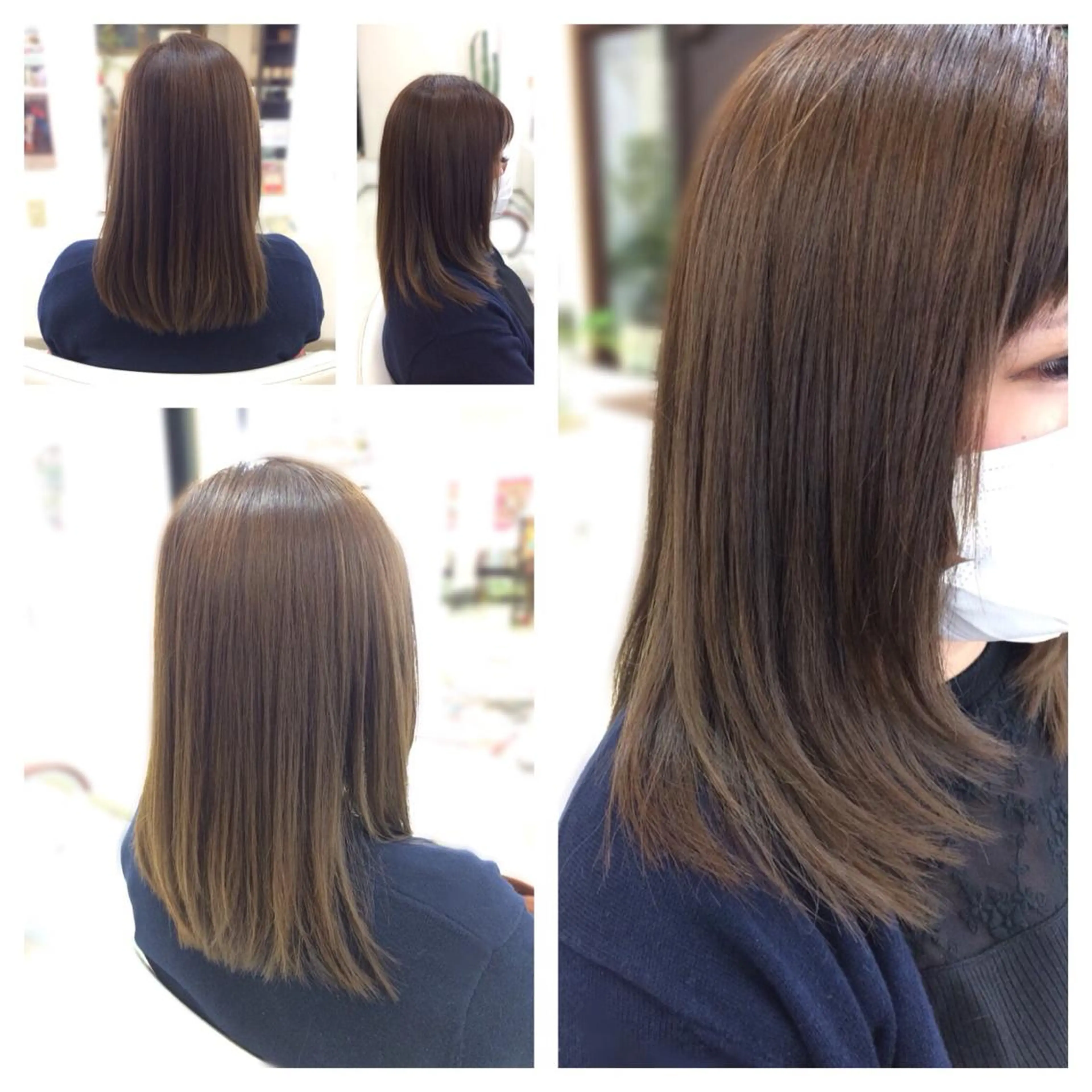 セミロング いけだ ゆうのヘアスタイル