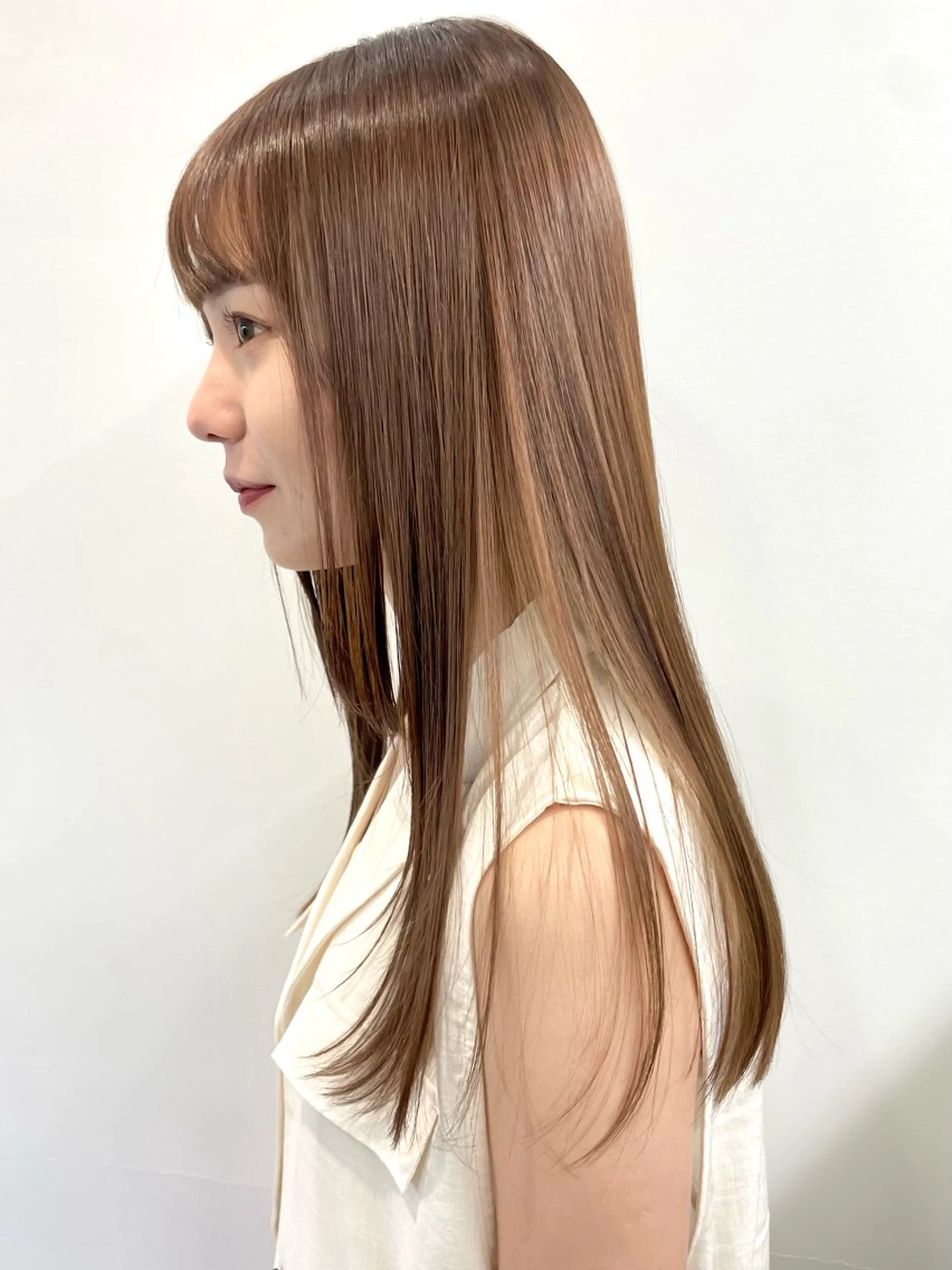 ロング カラー ヘアカラー トリートメント 🖱️透明感カラー ×髪質改善Rikyuのヘアスタイル