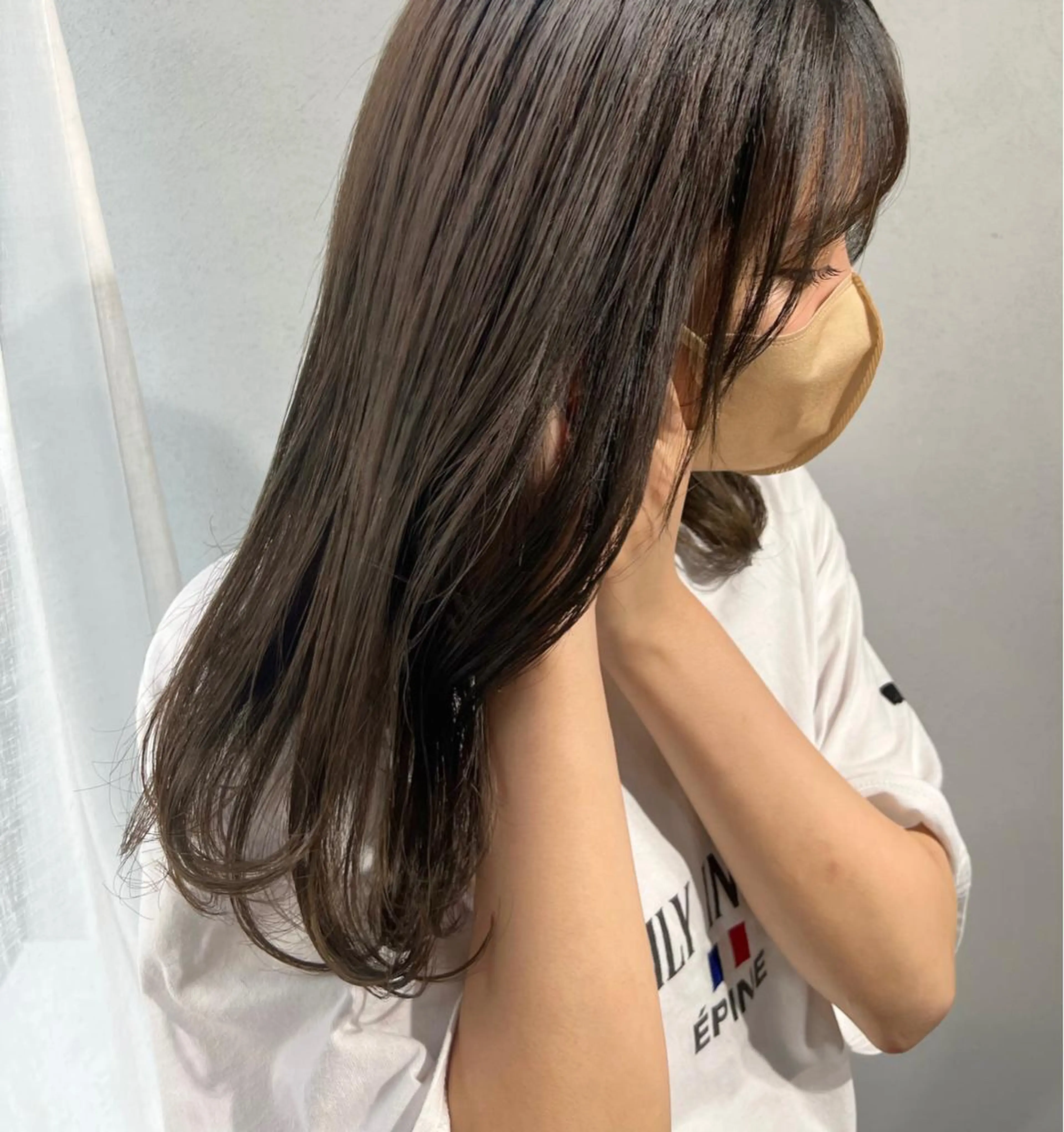 セミロング カラー パーマ akane/ボブ /オリーブ/ブラウンのヘアスタイル